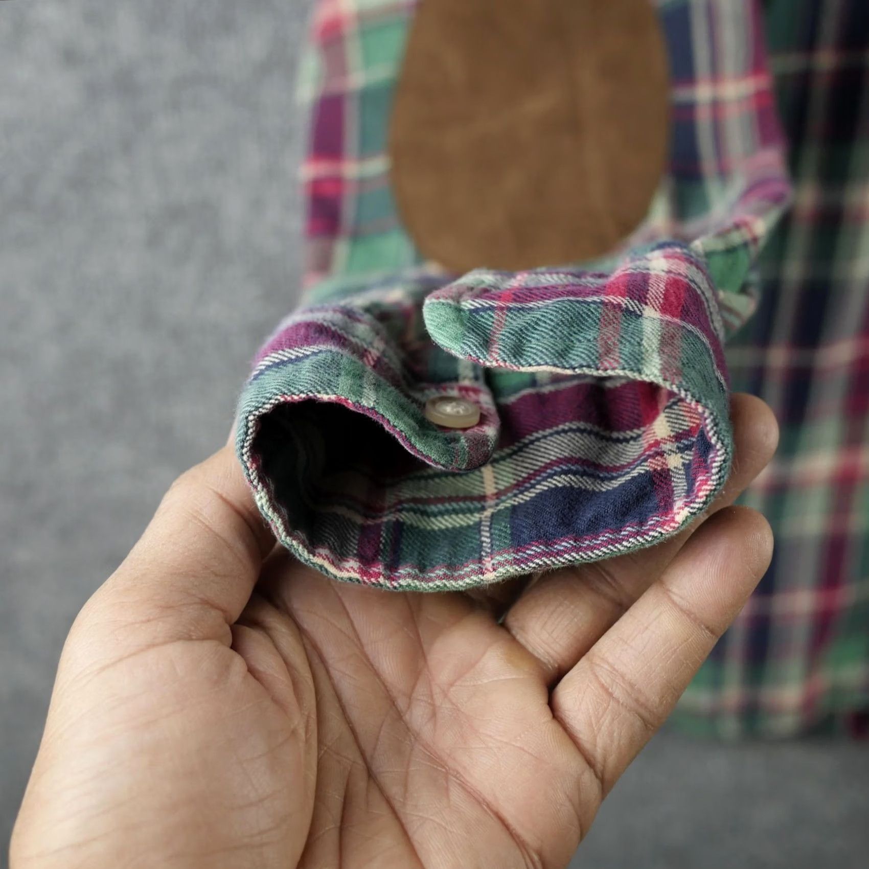 Ralph Lauren VINTAGE Ralph Lauren Shirt Mens L Plaid Flannel Button Down Suede Elbow Patches Size US L / EU 52-54 / 3 - 4 Thumbnail