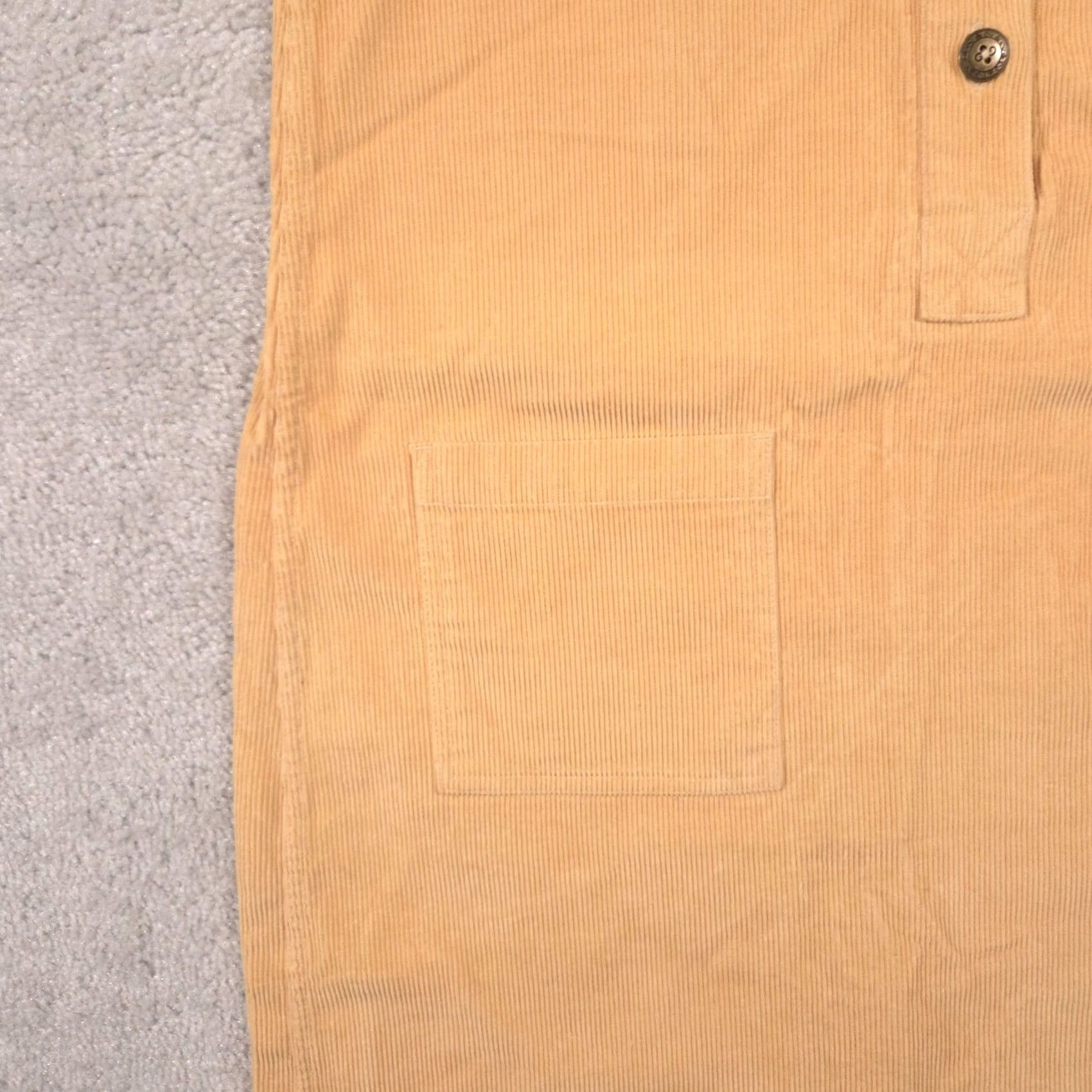 Vintage Christopher & Banks Womens S Beige Corduroy Shift Dress - Casual Workwear Size S / US 4 / IT 40 - 4 Thumbnail