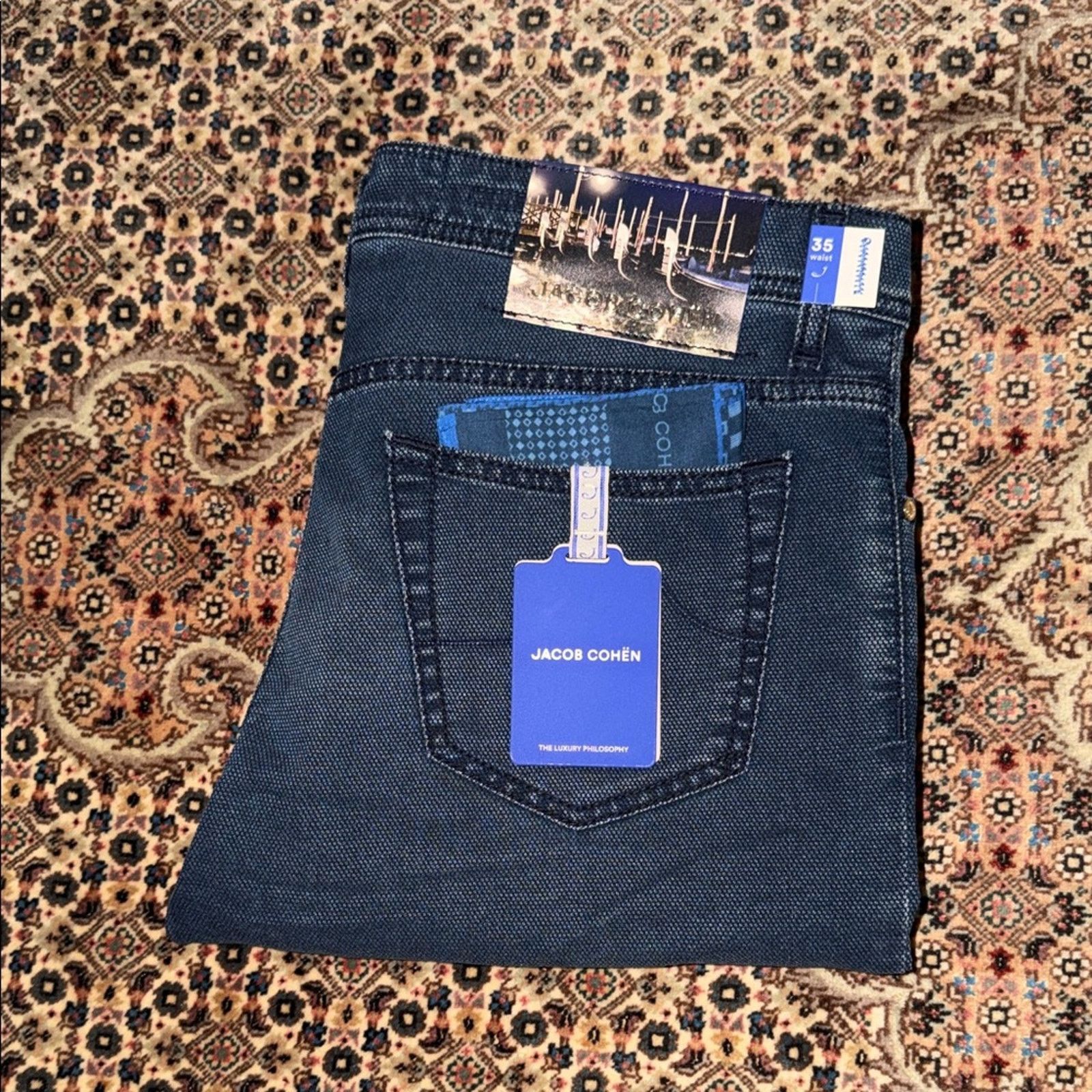 Jacob Cohen NWT Jacob Cohen Men's Deep Indigo Bard Jeans Size 35 Size US 35 - 1 Thumbnail