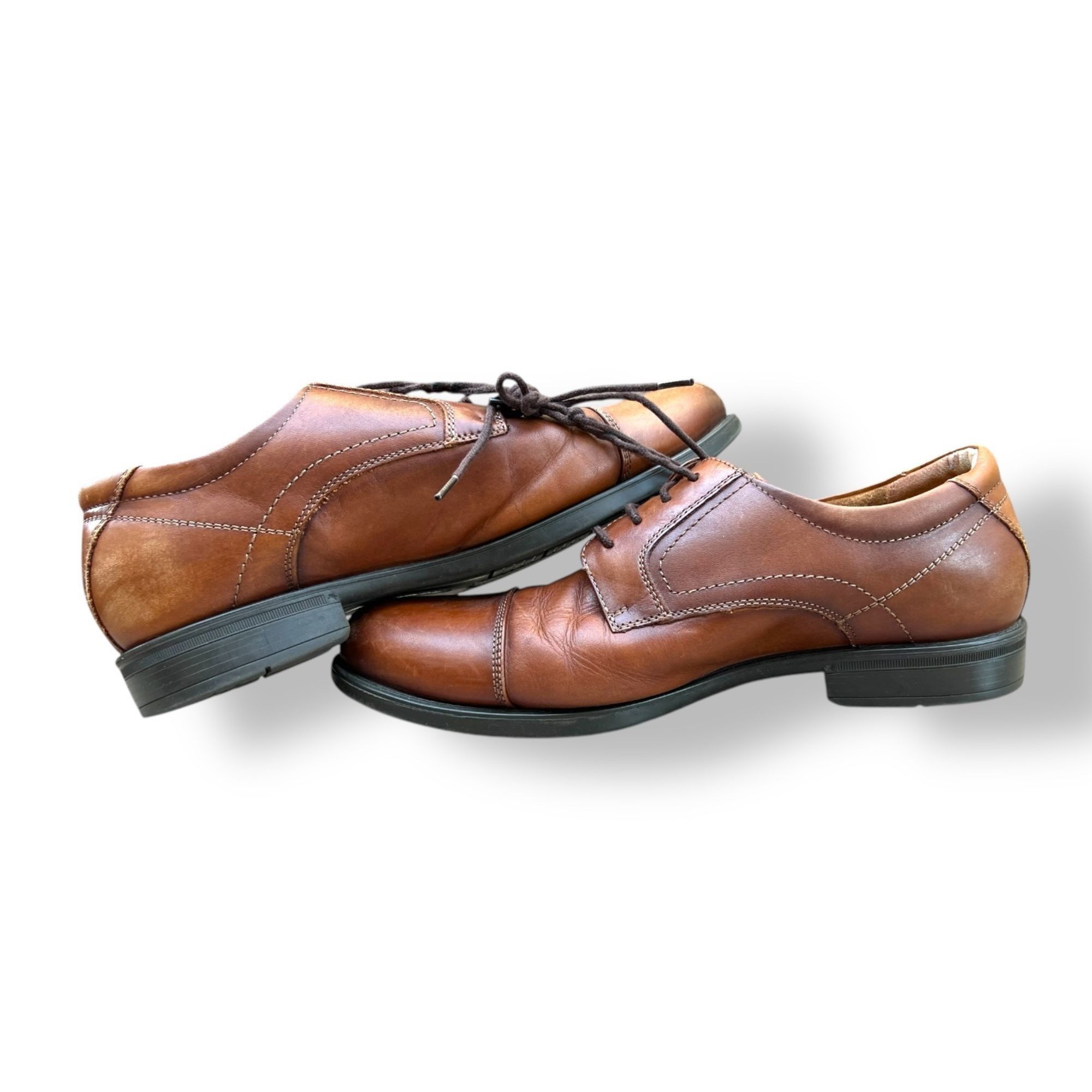 Florsheim Florsheim Comfortech Mens Oxfords Dress Shoes Brown Leather Size US 8.5 / EU 41-42 - 3 Thumbnail