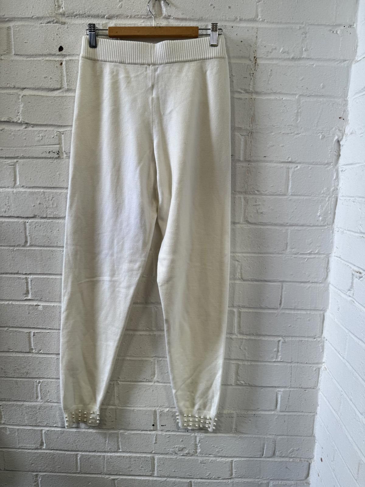 River Island River Island White Women’s Sweatpants Size S Size 28" / US 6 / IT 42 - 4 Thumbnail
