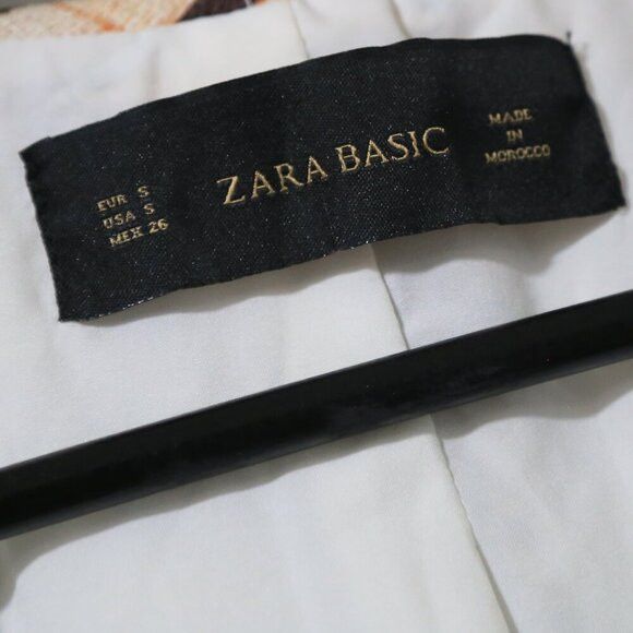Zara Zara Basic Open-Front Cotton Printed Kimono-Style Jacket Size S / US 4 / IT 40 - 6 Thumbnail