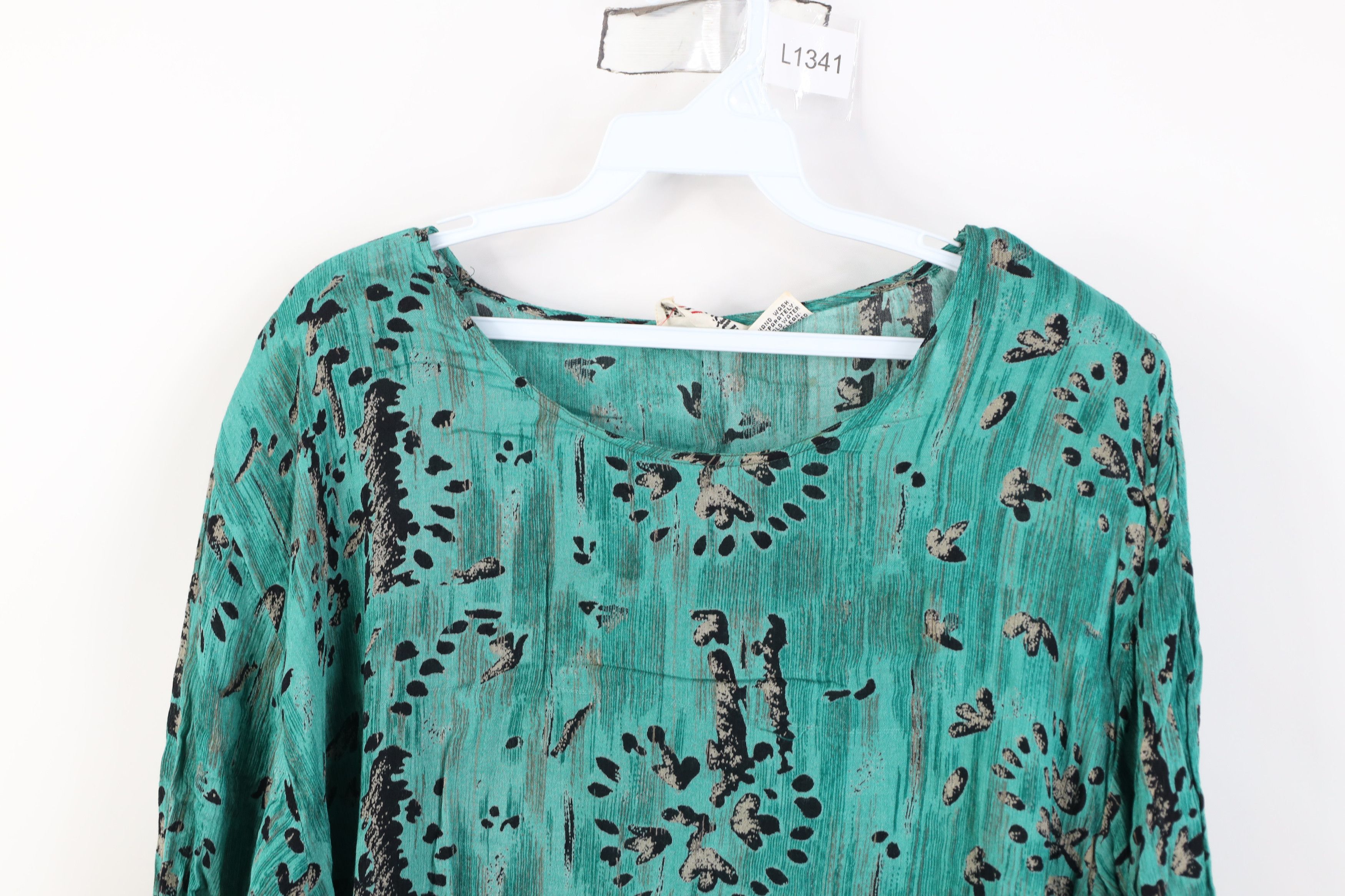 Vintage Vintage 90s Streetwear Baggy Abstract Long Sleeve T-Shirt Size L / US 10 / IT 46 - 2 Thumbnail