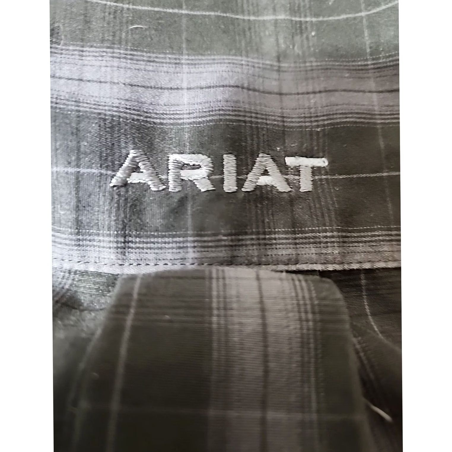 Ariat Ariat Shirt Mens Large Black Plaid Button-Up Wrinkle Resistant Western Cotton Long Sleeve Casual Workwear Size US L / EU 52-54 / 3 - 6 Thumbnail