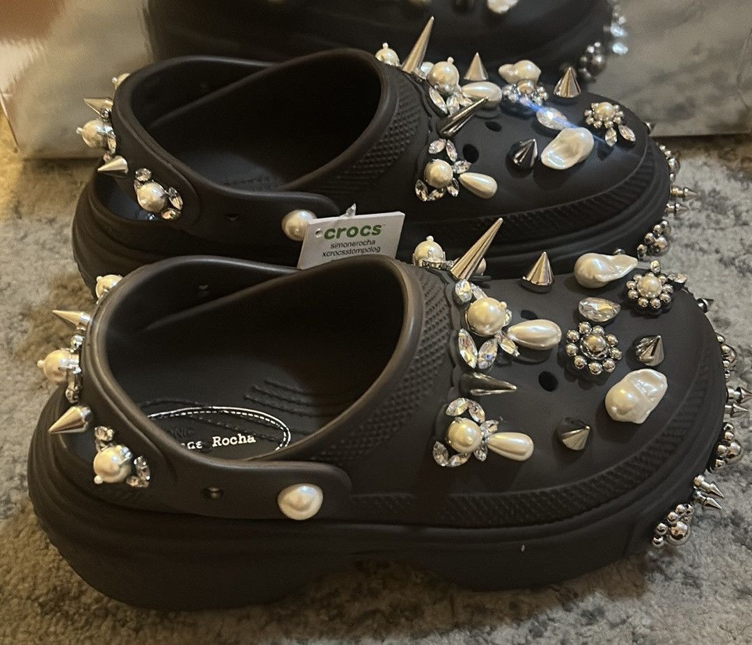 Crocs × Simone Rocha SIMONE ROCHA X CROCS Embellished Stomp Clogs Espresso Size US 8 / IT 38 - 4 Thumbnail