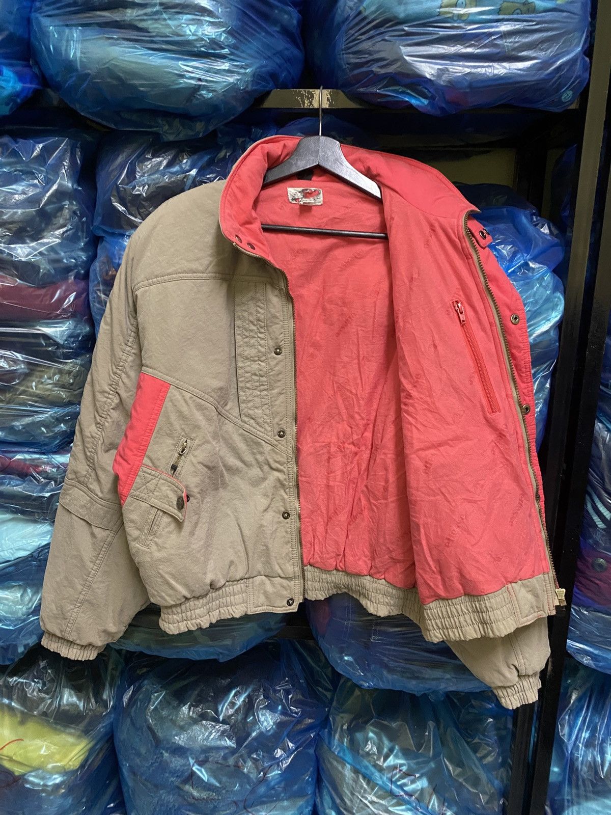 Ellesse Vintage 90s Japan Workwear Bomber Jacket Coral Accents Size US M / EU 48-50 / 2 - 9 Thumbnail