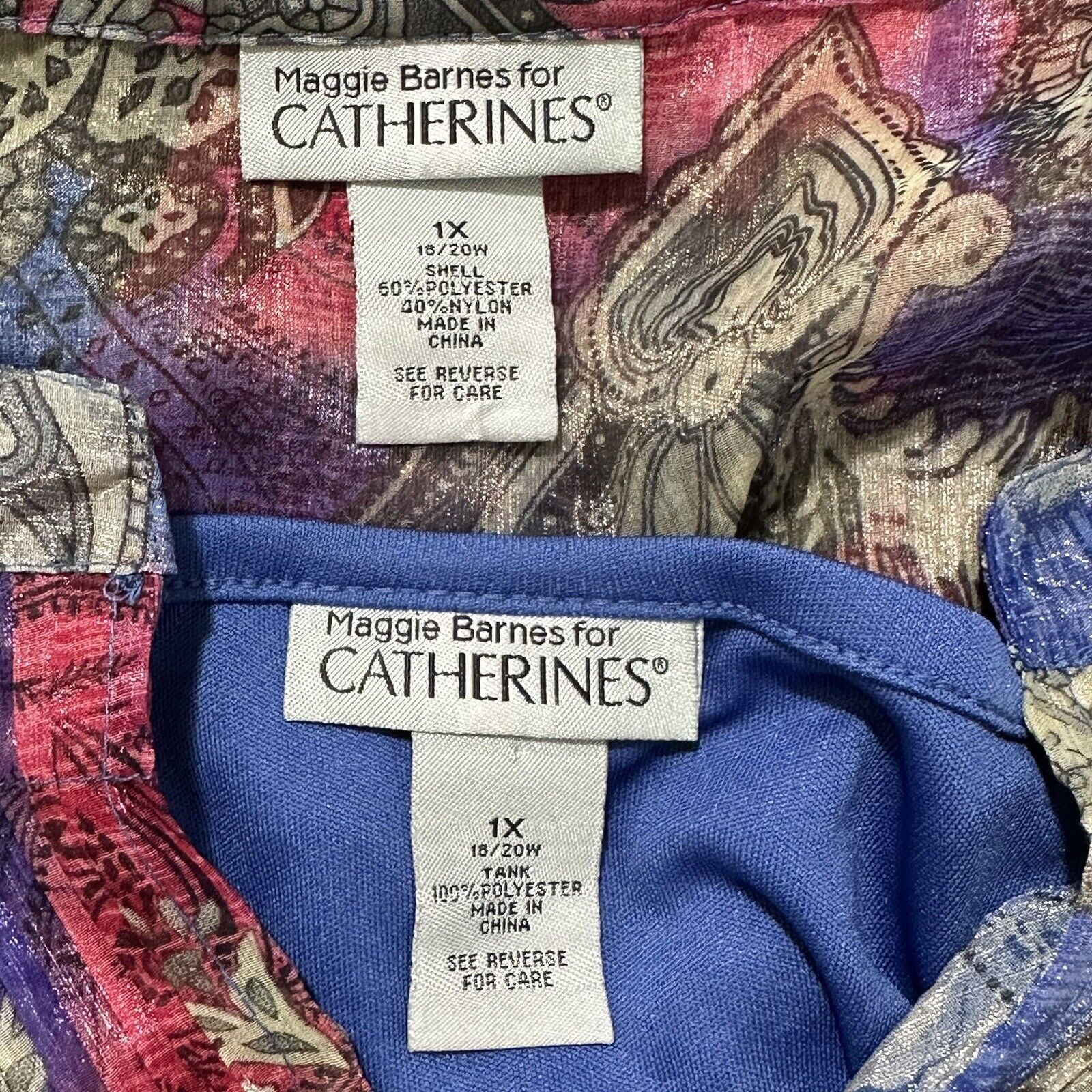 Other Maggie Barnes for Catherines 1X Blouse + Tank Top 2 Piece Size XL / US 12-14 / IT 48-50 - 3 Thumbnail