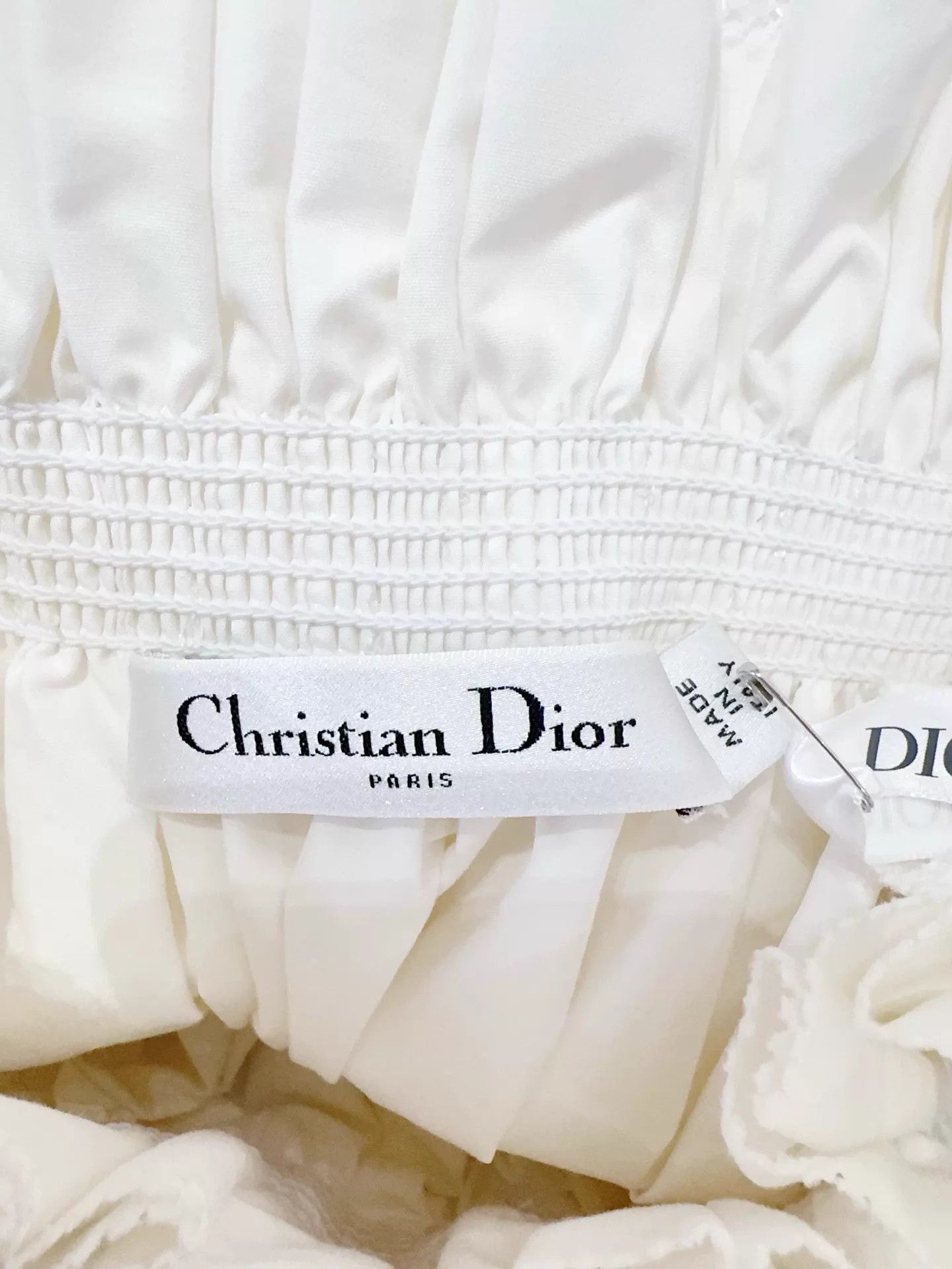 Dior Dior Off-Shoulder Cotton & Silk Top F36 New Size XS / US 0-2 / IT 36-38 - 3 Thumbnail