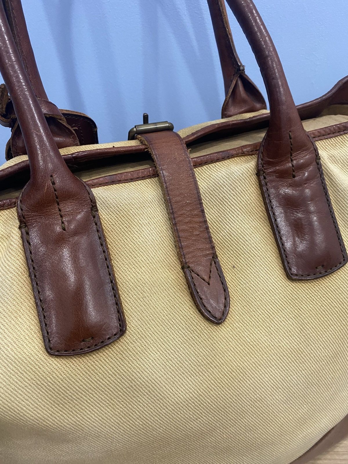 Polo Ralph Lauren Polo Ralph Lauren canvas leather tote bag Size ONE SIZE - 4 Thumbnail