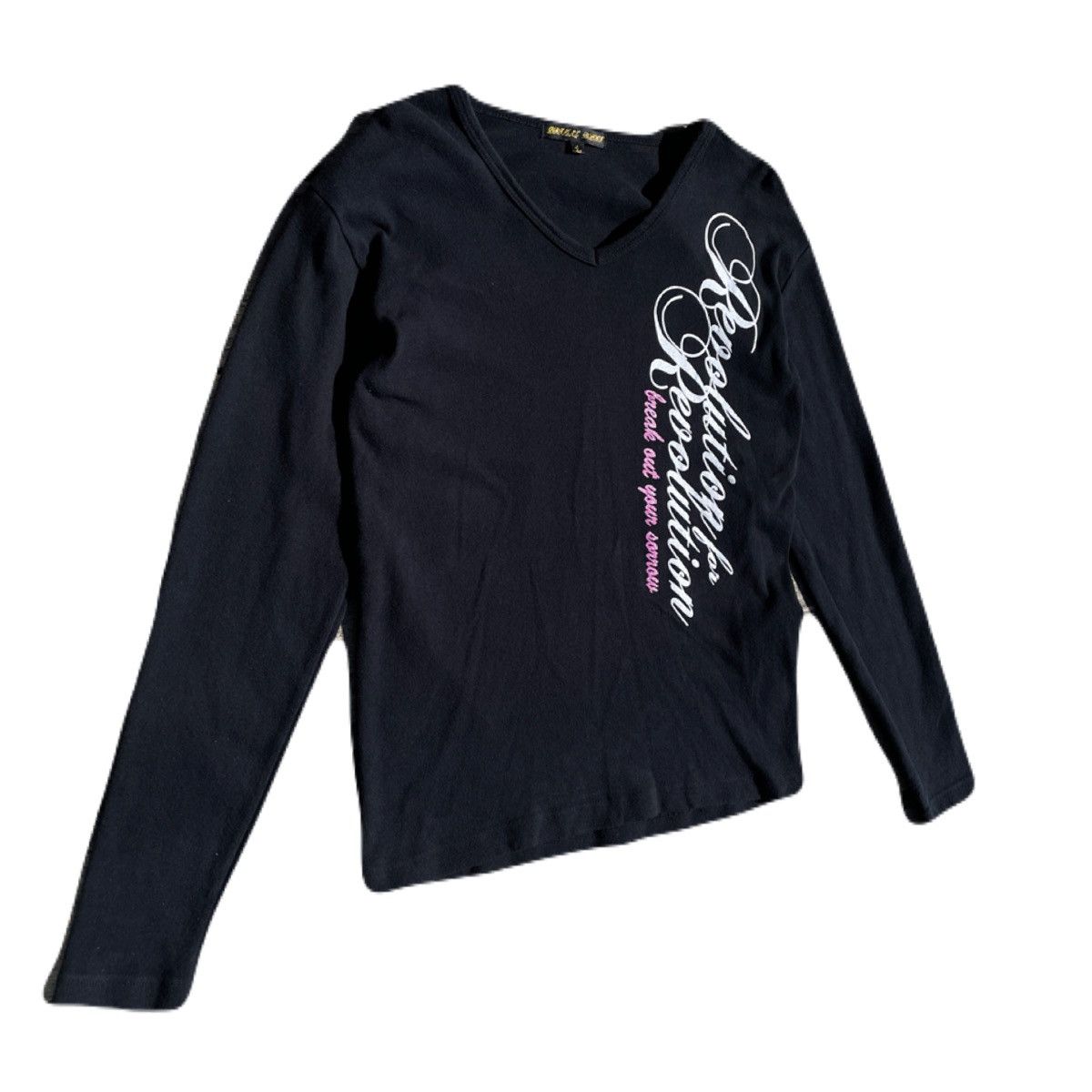 If Six Was Nine 2000s Japanese archive Vkei Poem V-neck Long Sleeve Tee Y2K Size US S / EU 44-46 / 1 - 4 Thumbnail