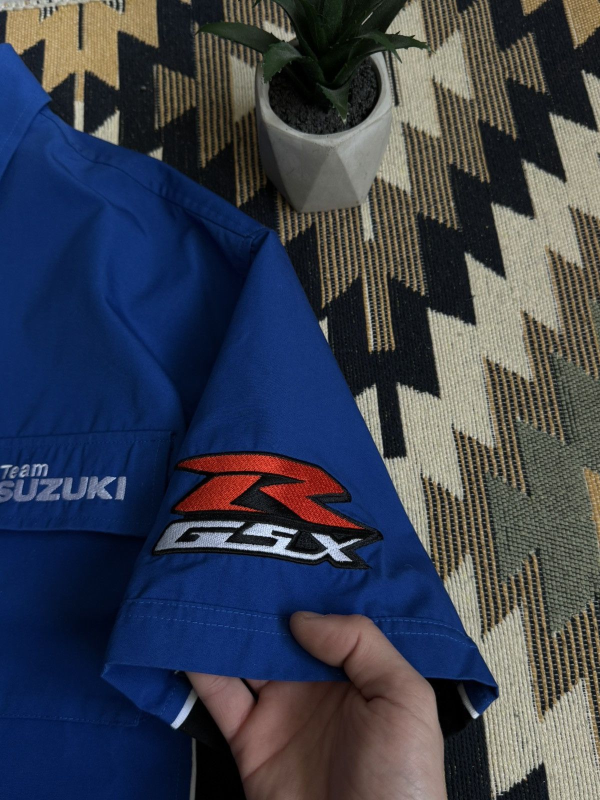 Vintage Vintage Suzuki Racing Moto Button Up Shirt Size US M / EU 48-50 / 2 - 9 Thumbnail