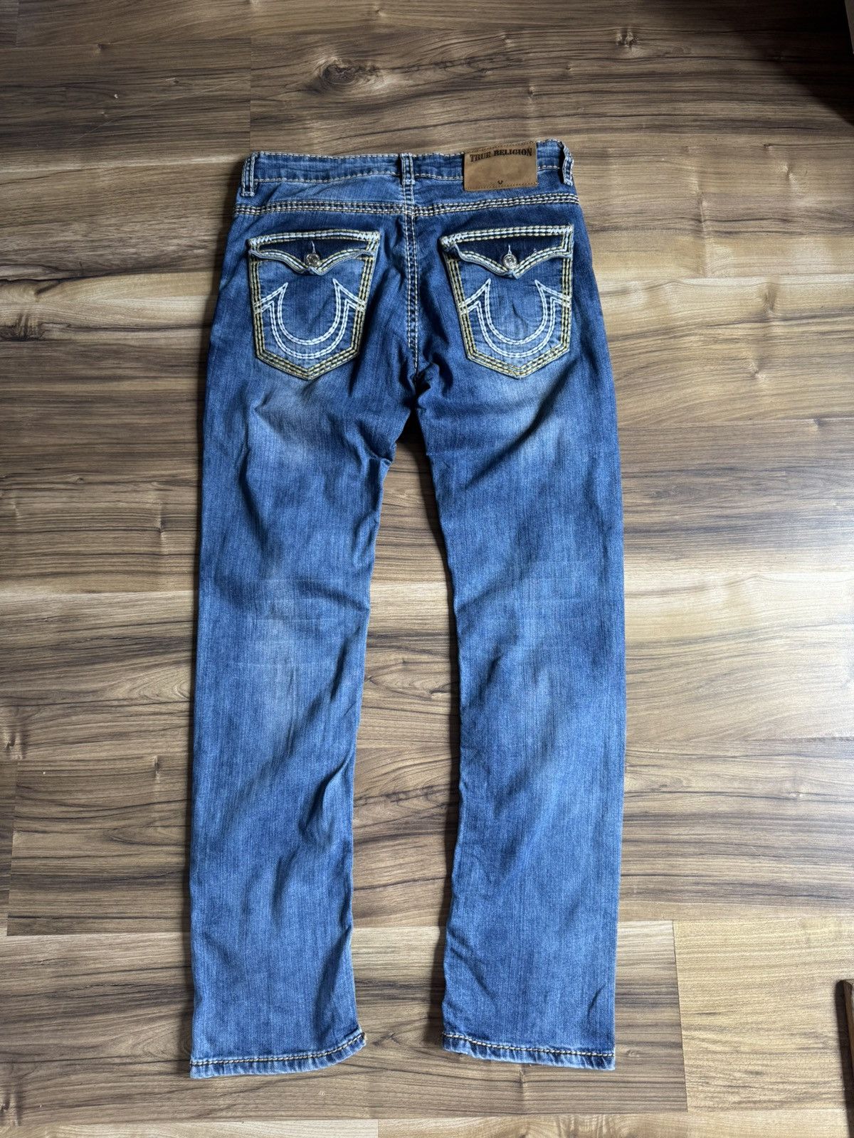 True Religion Vintage True Religion Yellow White Stitch Jeans Size US 34 / EU 50 - 9 Thumbnail