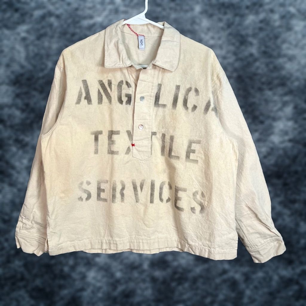 Vintage VINTAGE KPC Shirt Womens Medium Beige Textile Long Sleeve Button Collar Size M / US 6-8 / IT 42-44 - 1 Thumbnail