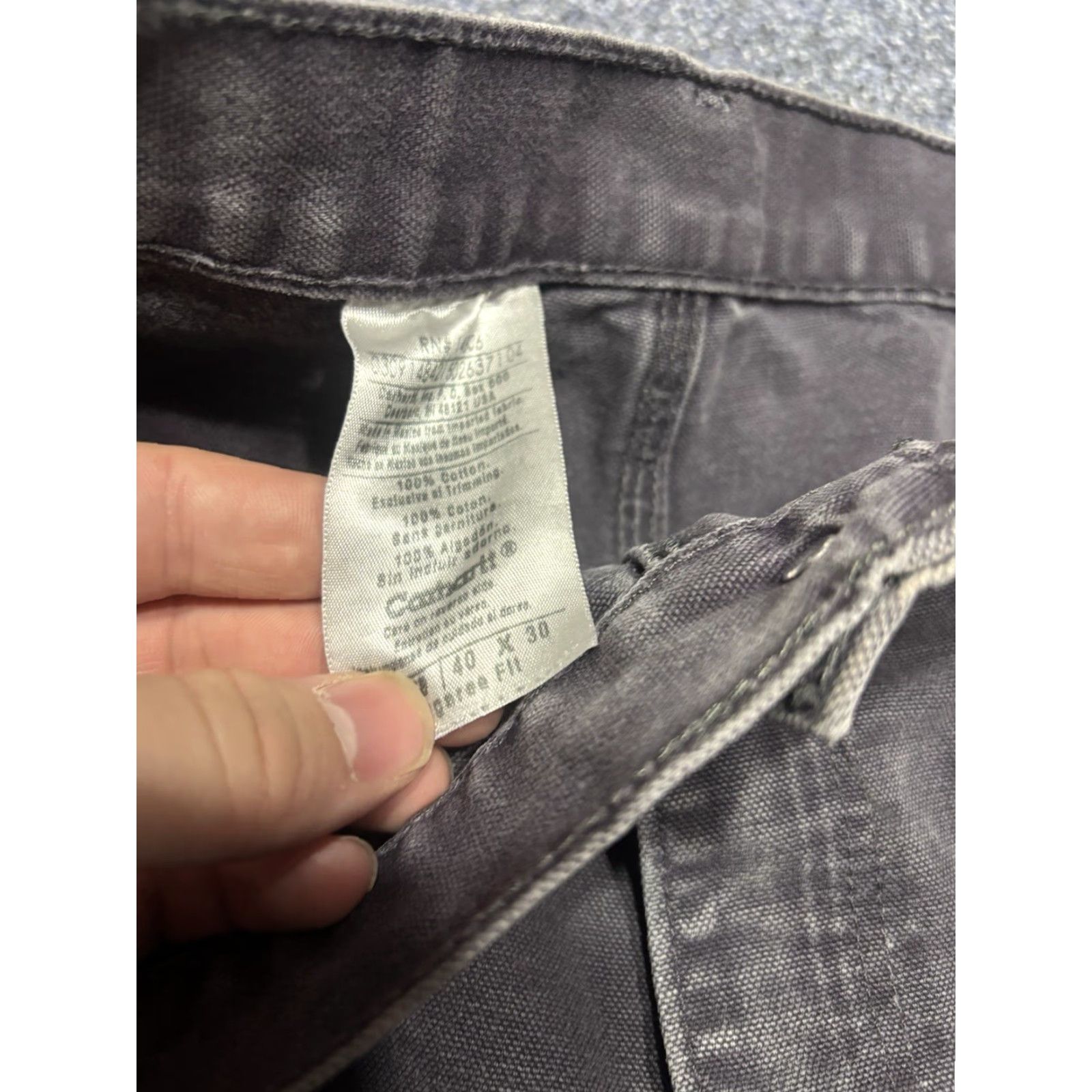 Carhartt VINTAGE Carhartt Pants Carpenter Canvas Grey 40x30 Regular 30 Inseam Mens Workwear Cargo Pocket Cotton Canvas Size US 40 / EU 56 - 2 Thumbnail