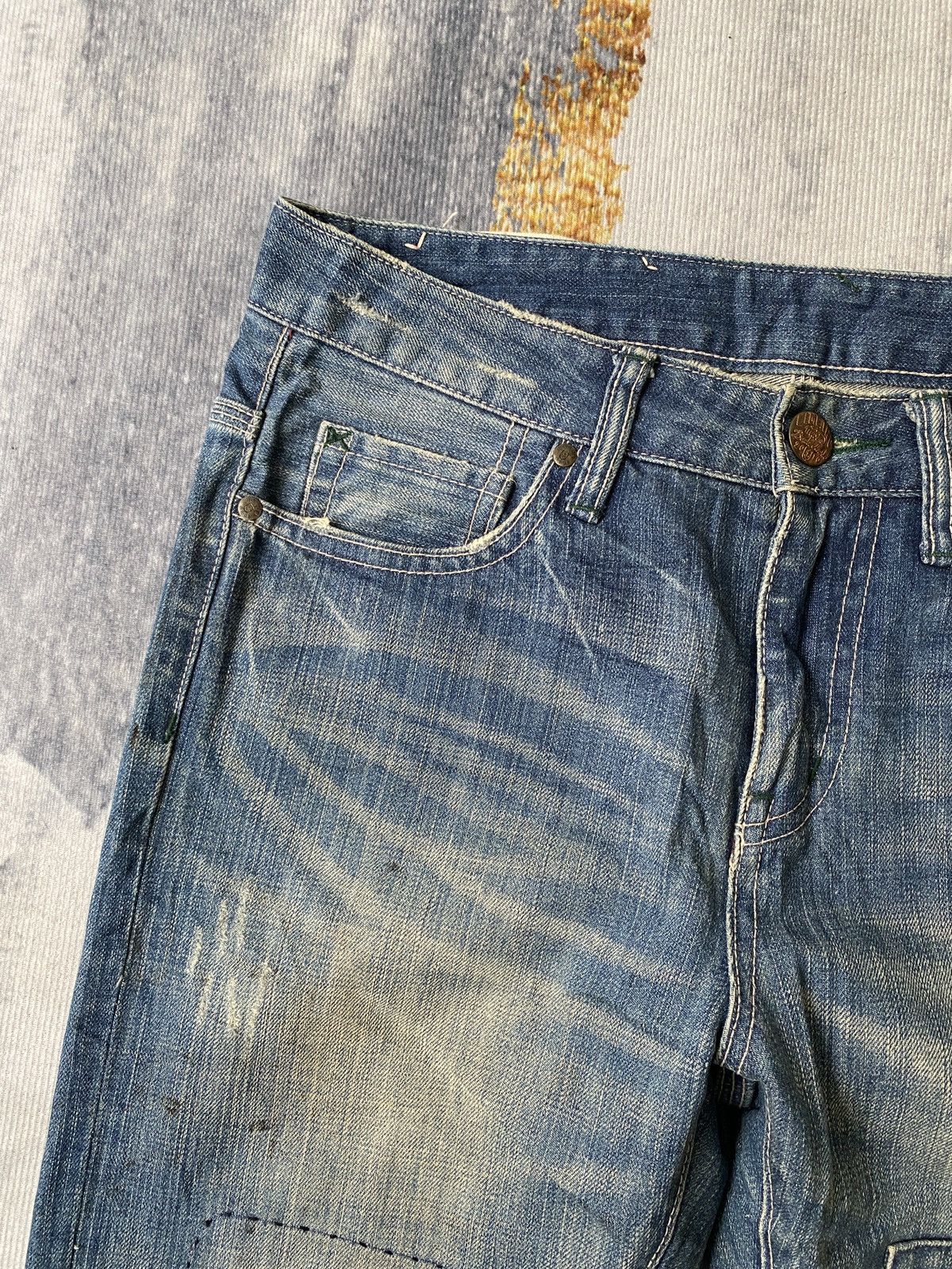 Japanese Brand Lime Inc Japan Usn Marine Patchwork Distressed Design Denim Size US 30 / EU 46 - 10 Thumbnail