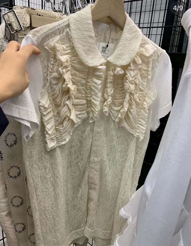 Comme des Garcons Comme Des Garcons Lace Patchwork Short Sleeve Top Size M / US 6-8 / IT 42-44 - 1 Thumbnail