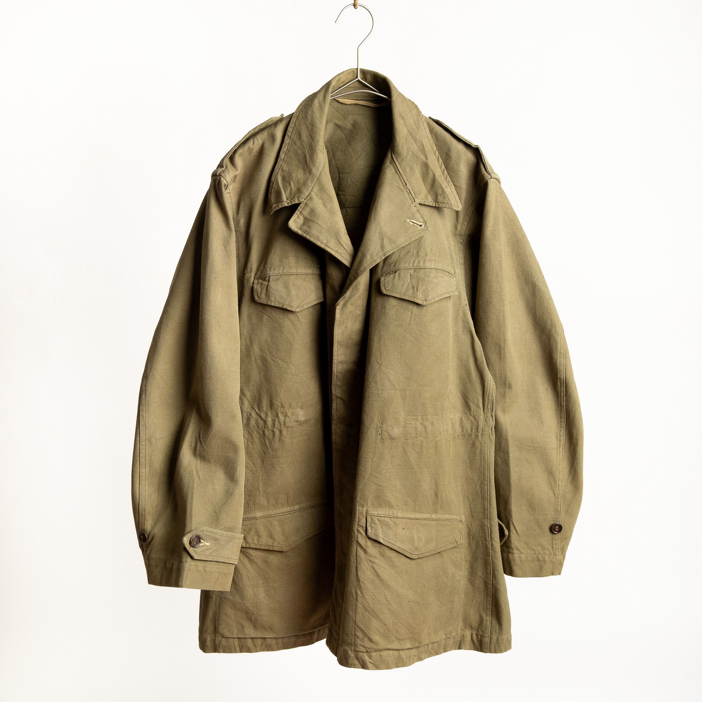 Vintage Vintage 50s French Army M47 Green Field Jacket - Size Large |  Grailed