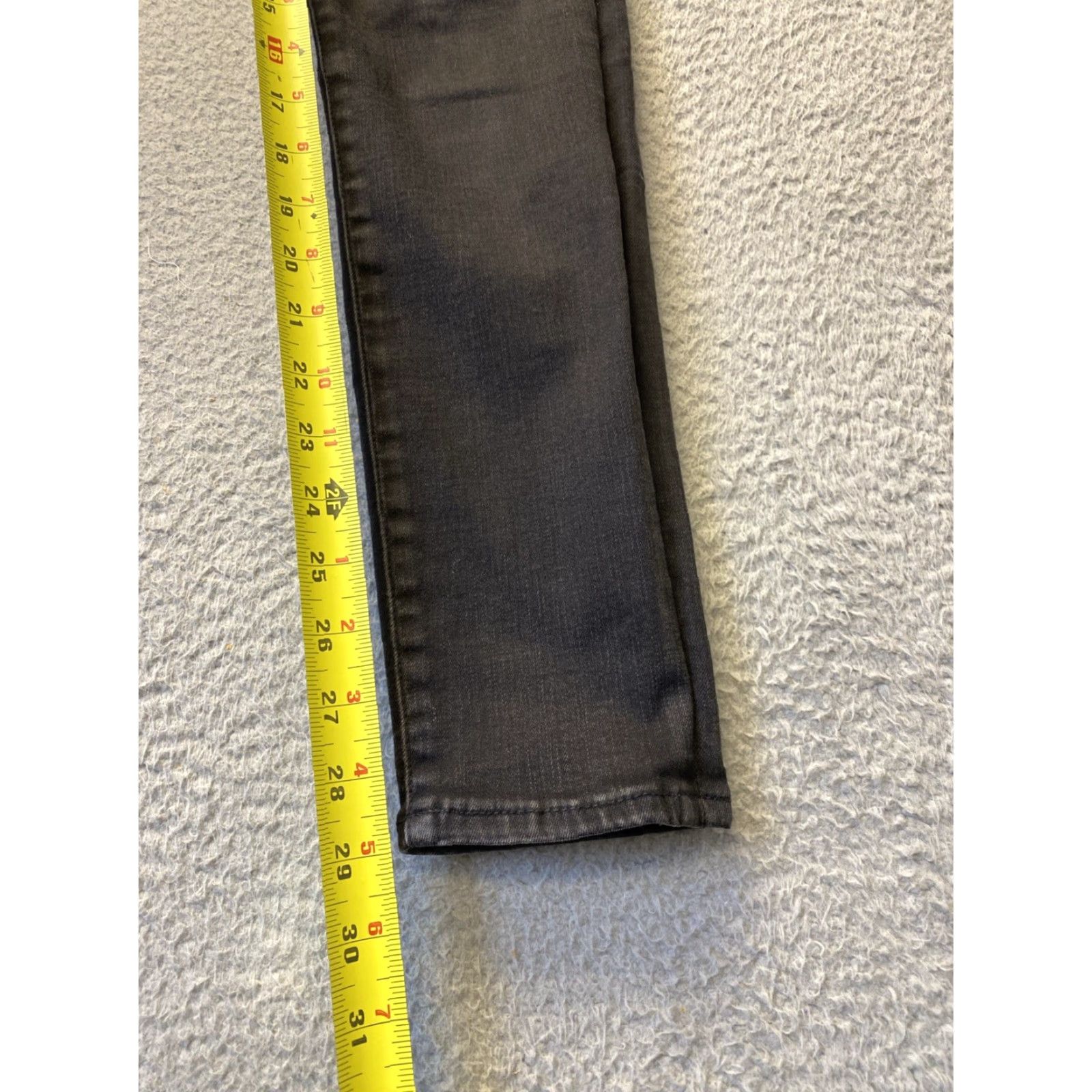 Abercrombie & Fitch VINTAGE Abercrombie & Fitch Denim Jeans Women's 8 Slim Skinny 30x29 Faded Black 90s Grunge Hipster Retro Mens? Size 30" / US 8 / IT 44 - 6 Thumbnail