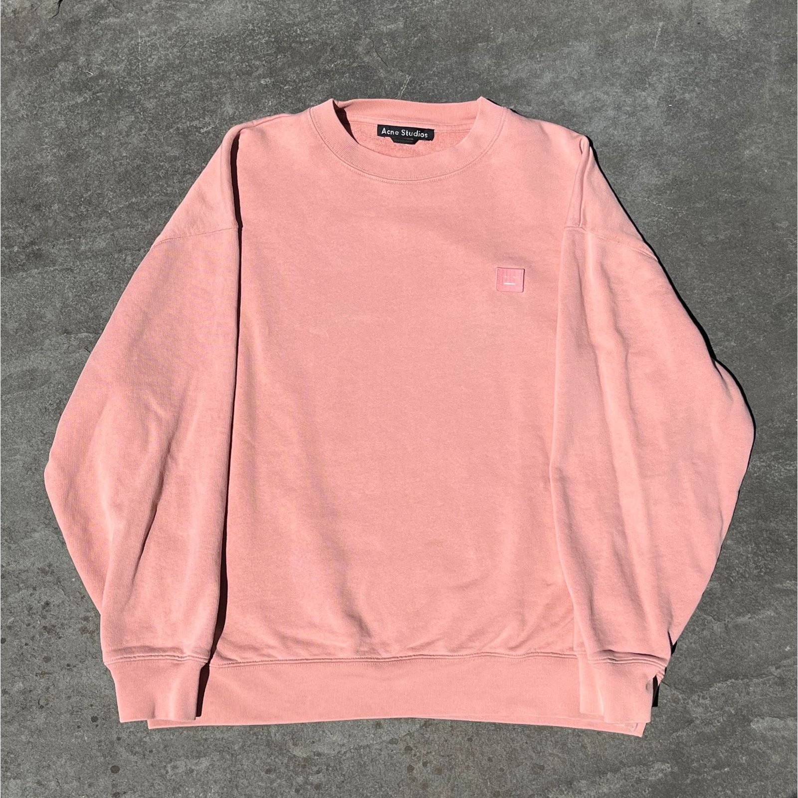 Acne Studios Acne Studios Fairview Face Sweatshirt XS Salmon Crewneck Size XS / US 0-2 / IT 36-38 - 1 Thumbnail