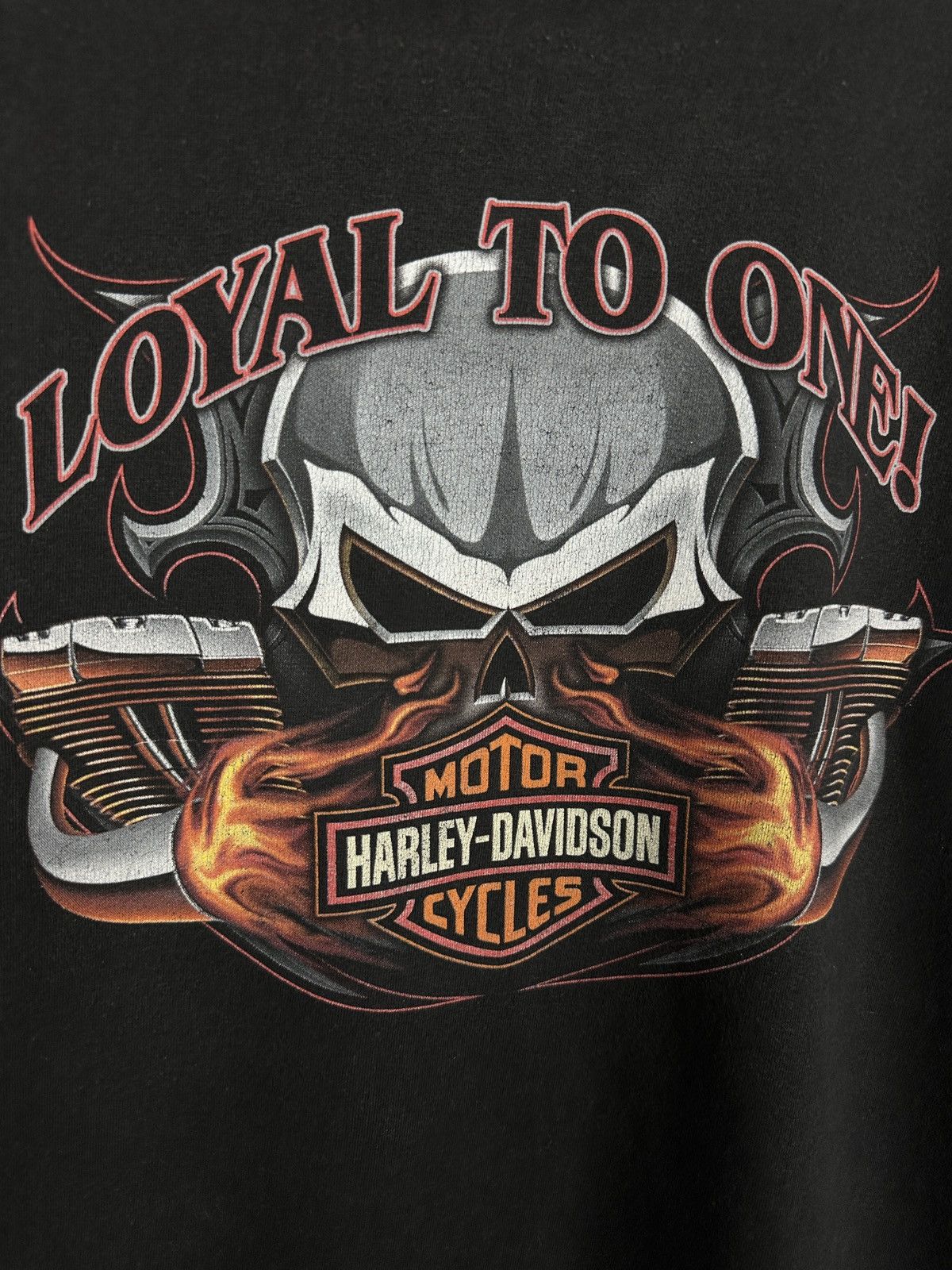 Harley Davidson Harley Davidson Fire Skull USA Graphic TShirt 3D Pig Vintage Size US L / EU 52-54 / 3 - 7 Thumbnail