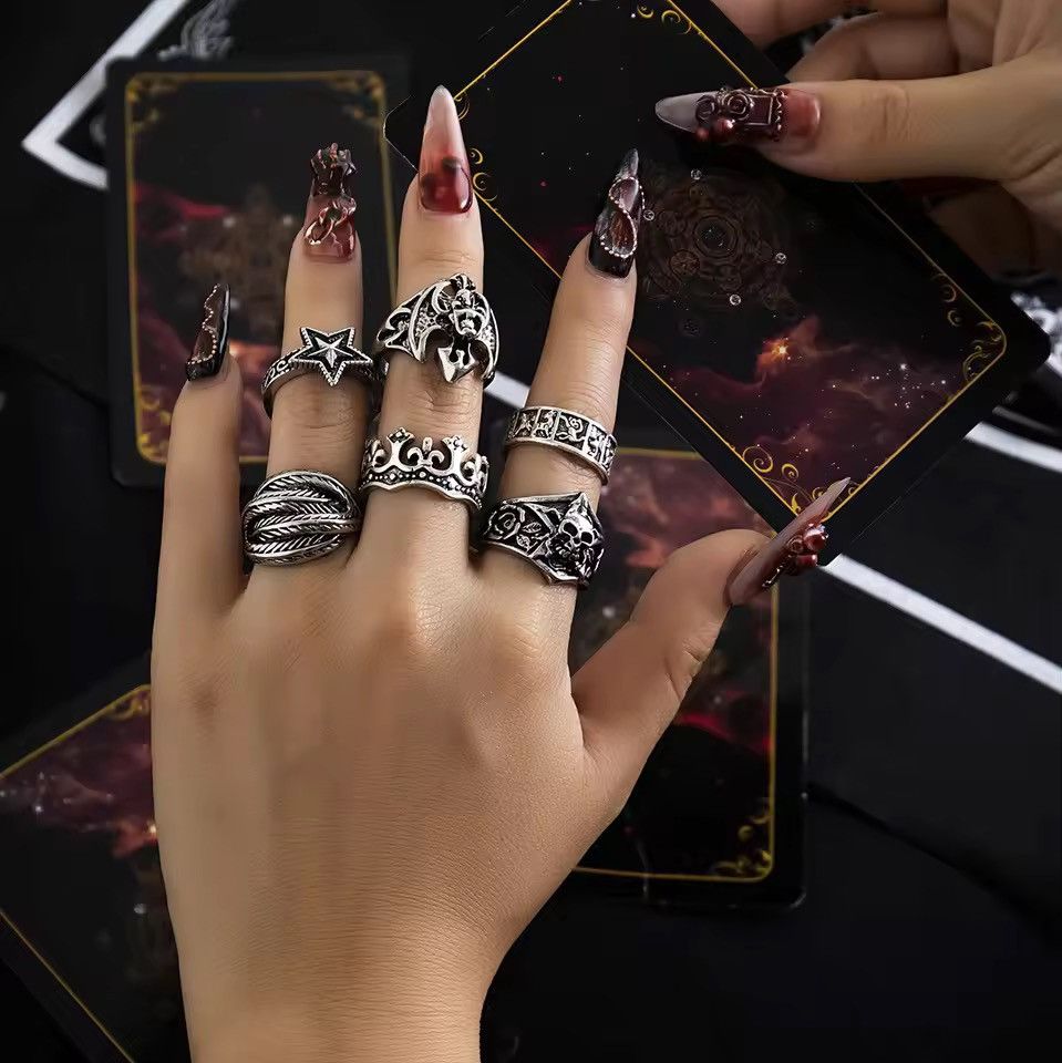 Jewelry Hirohata x Sana 6 pieces / set Gothic Ring🔥🔥🔥 Size ONE SIZE - 1 Thumbnail