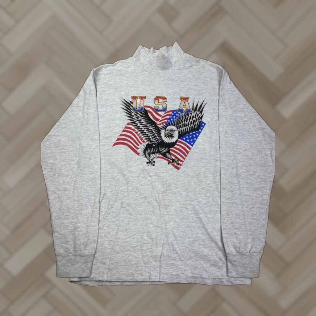 Velva Sheen VINTAGE Velva Sheen Long Sleeve Shirt Mens M Gray-American Eagle USA #8602 Size US M / EU 48-50 / 2 - 1 Thumbnail