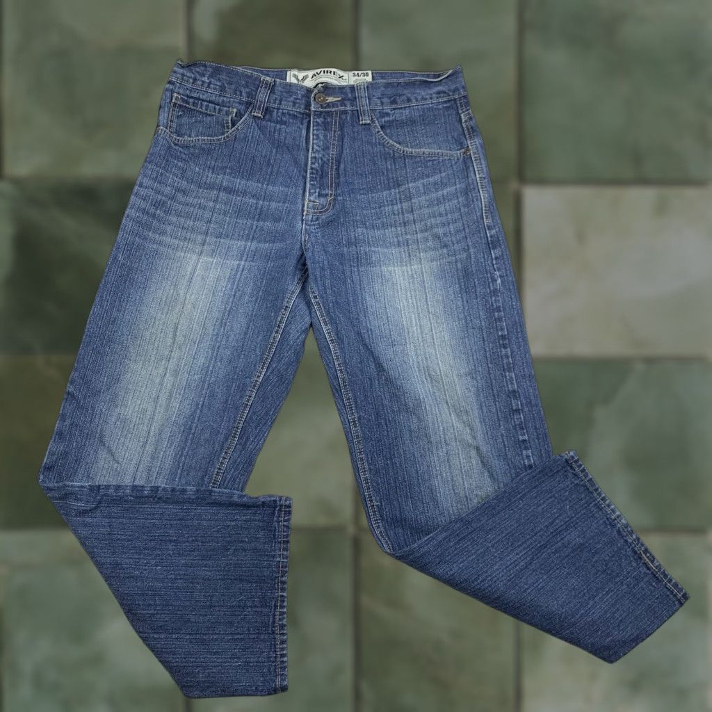 Avirex VINTAGE Avirex Jeans Men 34x30 Blue Grunge Skater Urban Y2K American Baggy Straight Relaxed Blue 34 30 Men Jeans Avirex Size US 34 / EU 50 - 1 Thumbnail