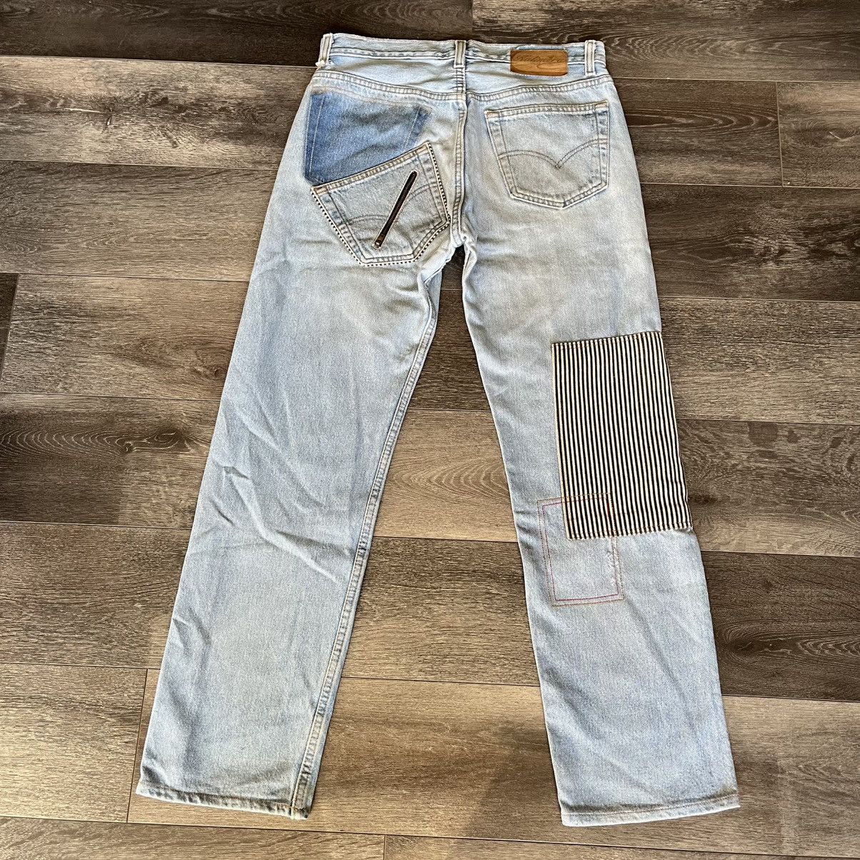 Levi's Vintage 1990s Levi’s Kalimera Reworked Patchwork Jeans 32x30 Size US 32 / EU 48 - 1 Thumbnail