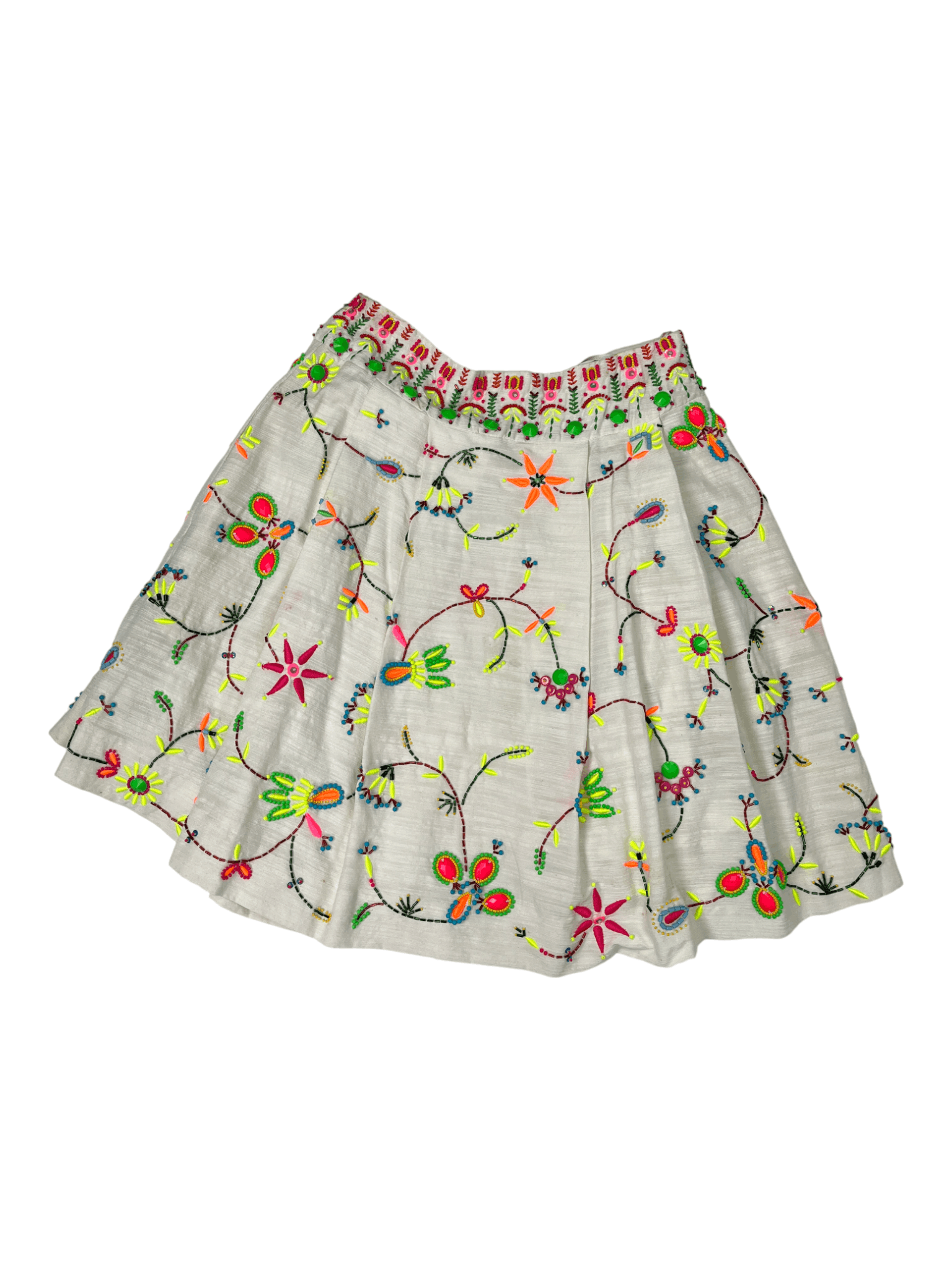 Manish Arora Manish Arora Beige Beaded A-Line Skirt Size 27" / US 4 / IT 40 - 1 Thumbnail