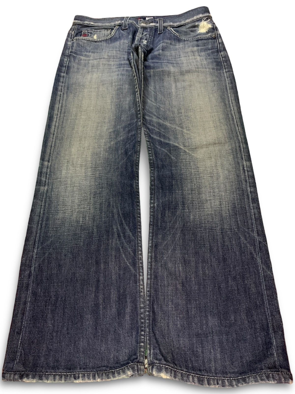 Japanese Brand Vintage Japanese Brand Faded Wash Style Baggy Jeans Size US 34 / EU 50 - 1 Thumbnail