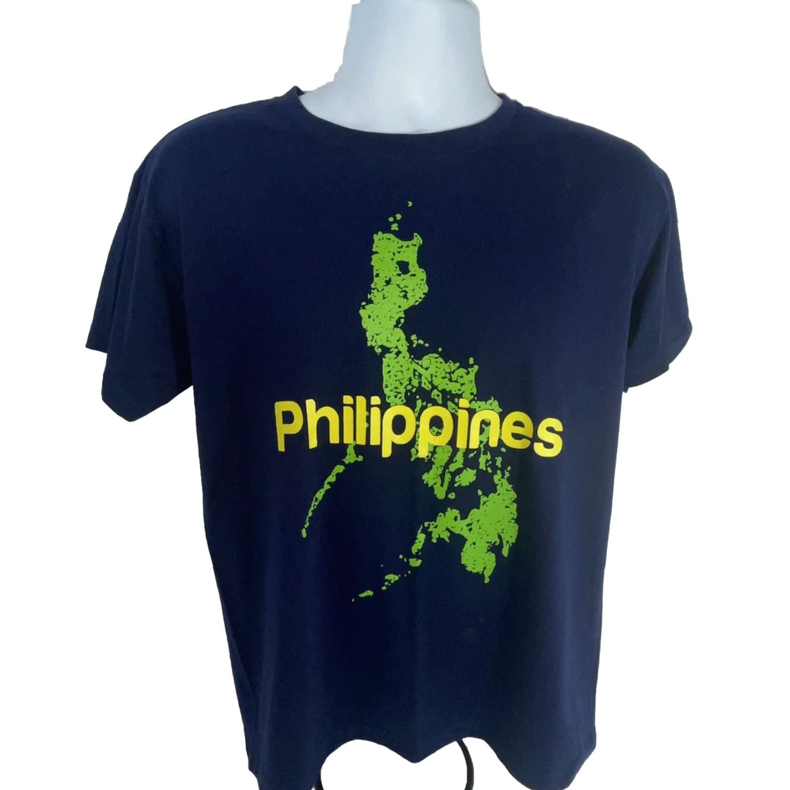 Whistles Whistler Philippines Shirt Men L Navy Crew Neck Short Sleeve Graphic Map of Philippines Blue Cotton T-Shirt Regular Fit Size US L / EU 52-54 / 3 - 2 Thumbnail