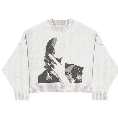 Man Shadow Graphic Pullover Sweatshirt