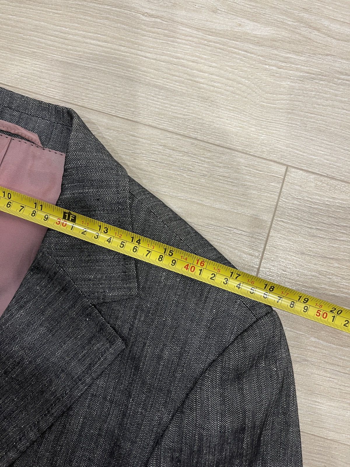 Hugo Boss HUGO BOSS "Bodega" Linen-Cotton Herringbone Blazer jacket 38 Size 38R - 14 Thumbnail