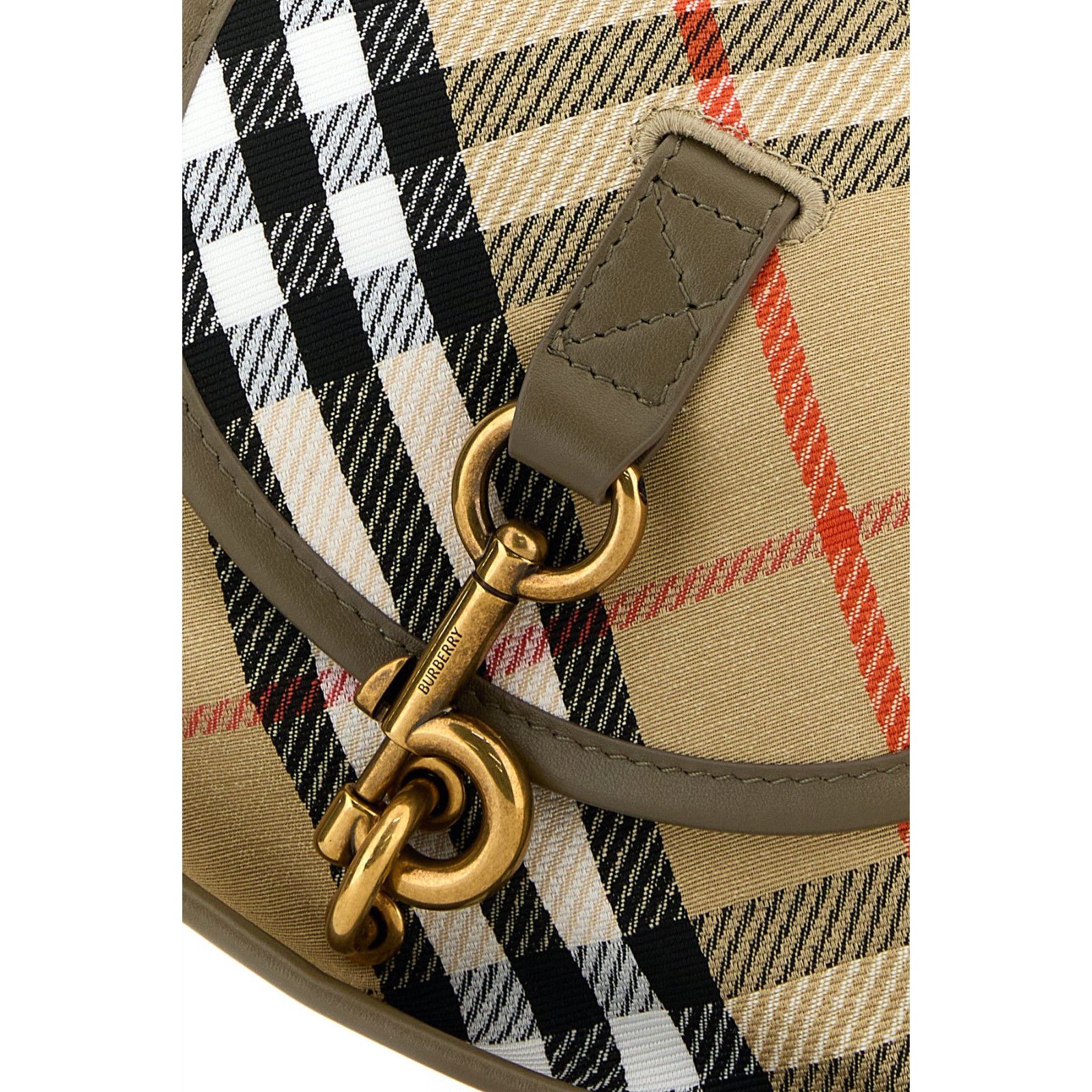 Burberry BURBERRY B Clip Beige Check Mini Messenger Bag New Size ONE SIZE - 4 Thumbnail