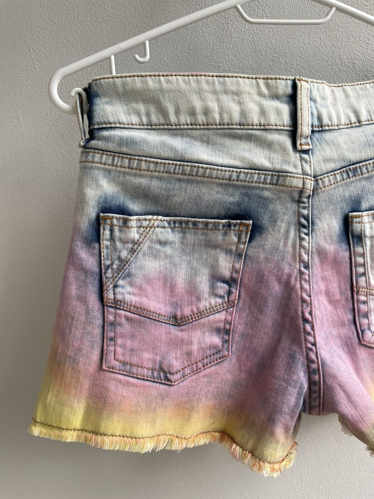 Designer × Zadig & Voltaire Zadig & Voltaire Gradient Denim Mini Short Multicilor Rare Size 34" / US 12 / IT 48 - 11 Thumbnail