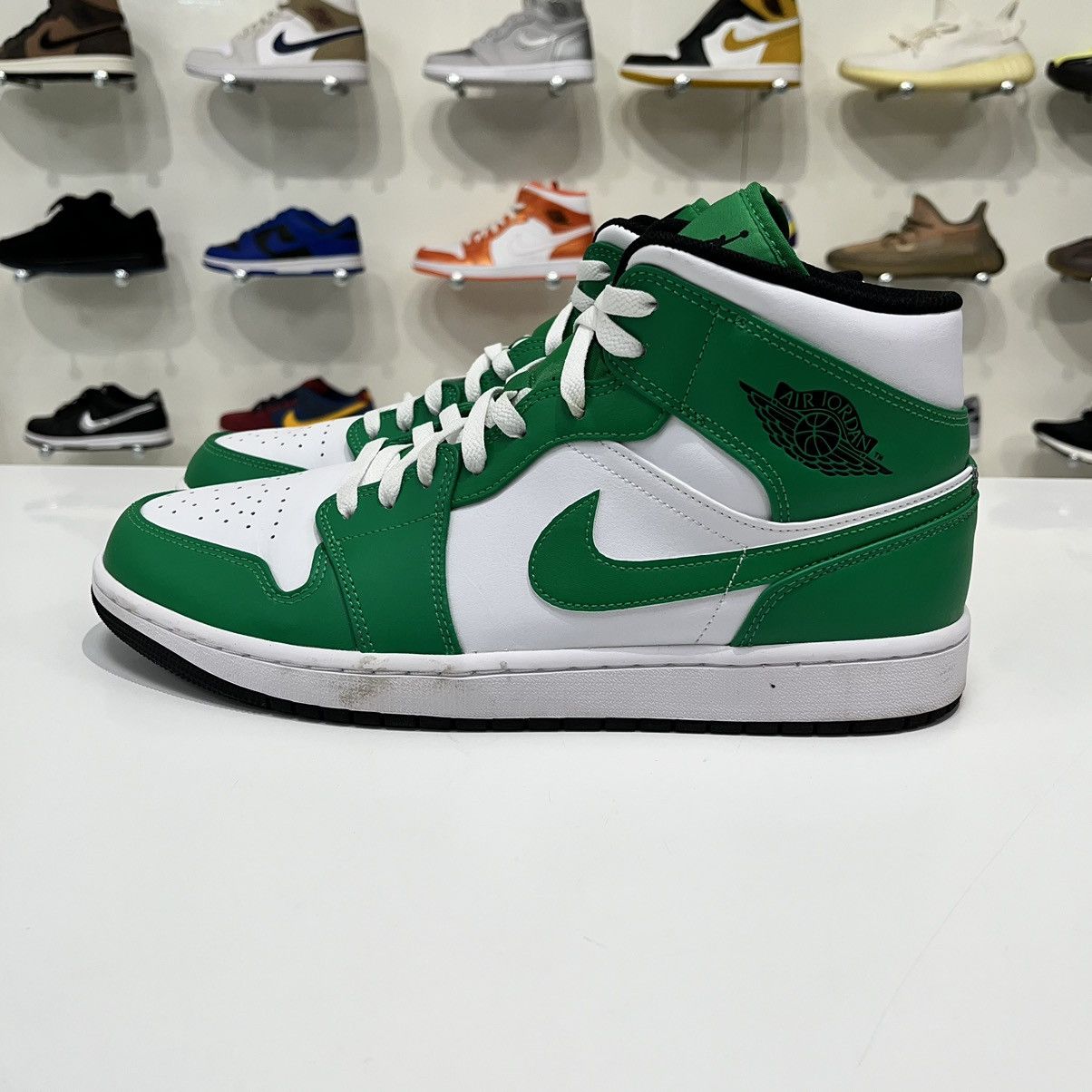 Nike Air Jordan 1 Mid Lucky Green Size US 12 / EU 45 - 3 Thumbnail