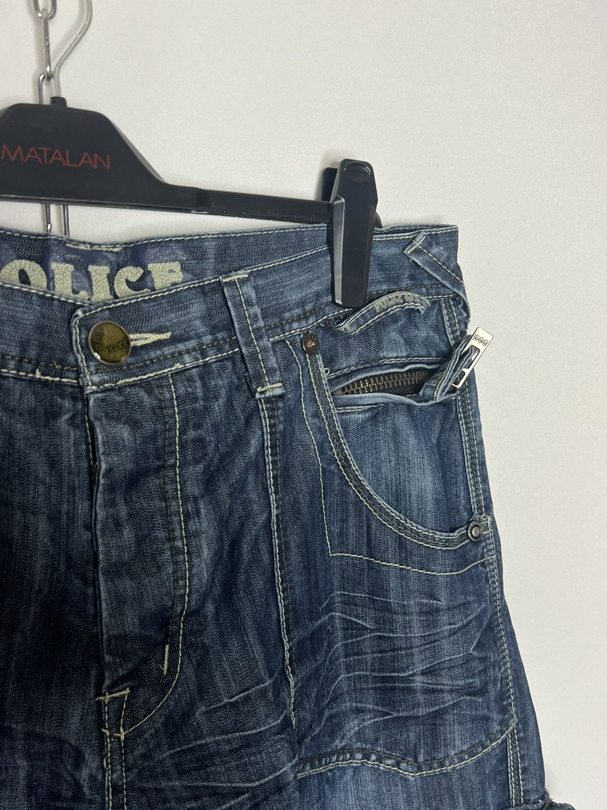 Other 🔥 Vintage 883 Police Crazy Multi Pocket Cargo Denim Jeans 🔥 Size US 36 / EU 52 - 5 Thumbnail