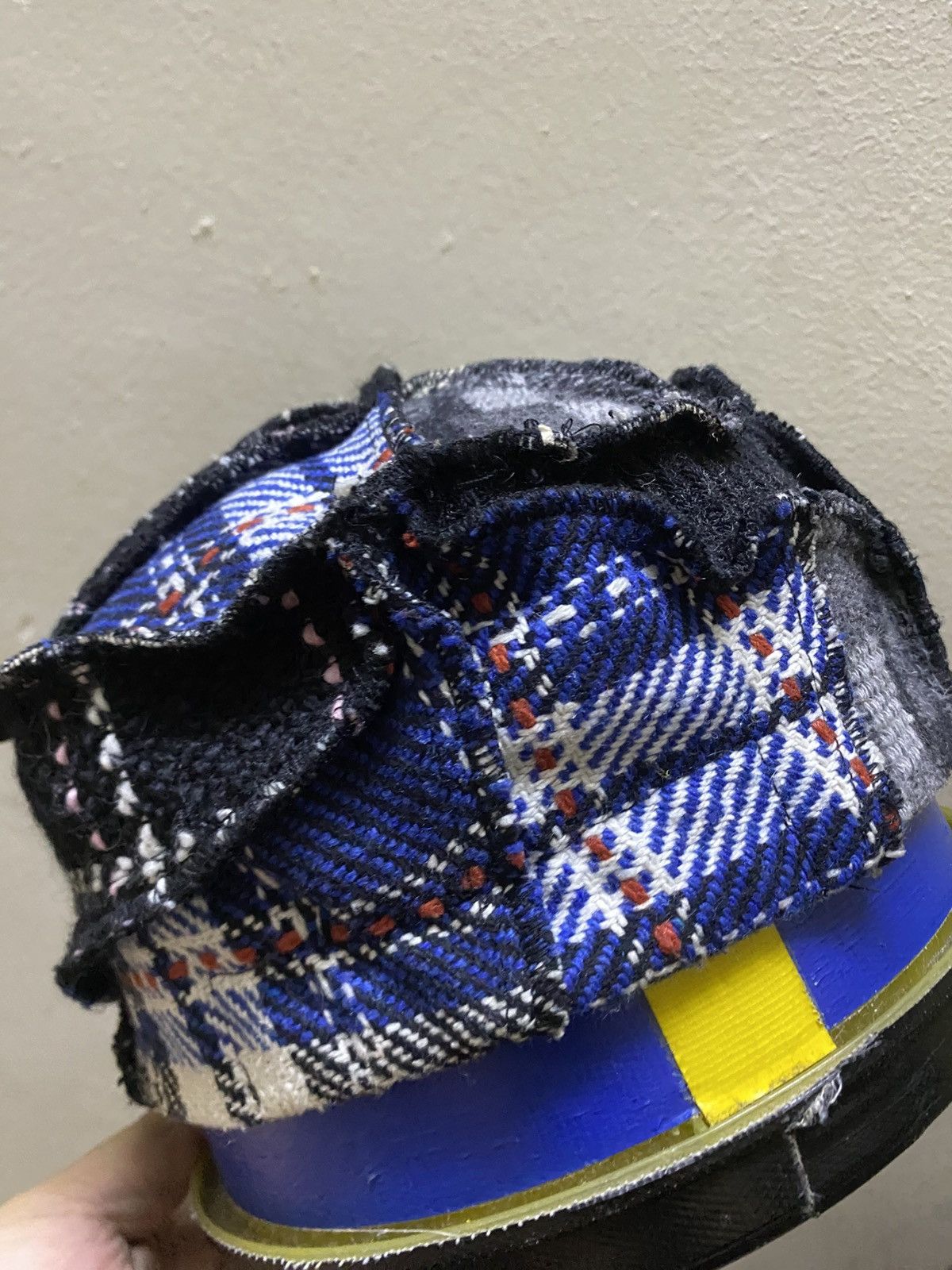 Japanese Brand OVERRIDE Patchwork Wool Casquette Cap Japan Brand Size ONE SIZE - 4 Thumbnail
