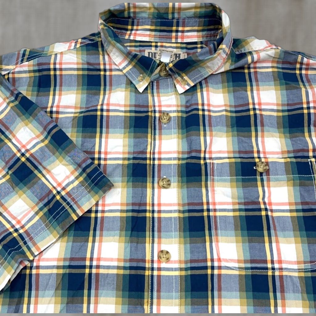Vintage Duluth Shirt Men XL Blue Plaid Button-Up Pocket Outdoors Casual Comfort Cotton Shirt Size US XL / EU 56 / 4 - 1 Thumbnail