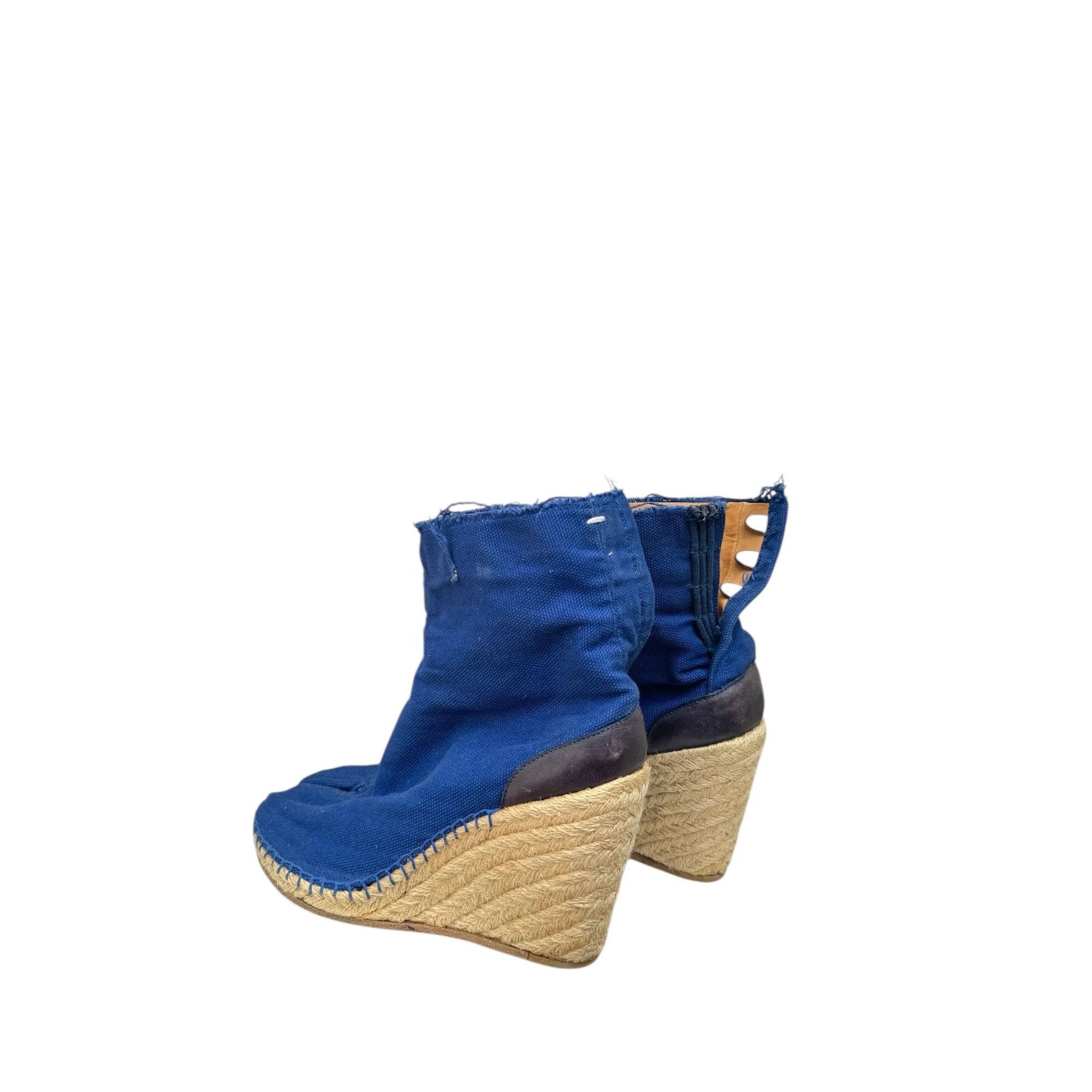 Maison Margiela Blue Tabi Wedge Boots Size US 6 / IT 36 - 3 Thumbnail