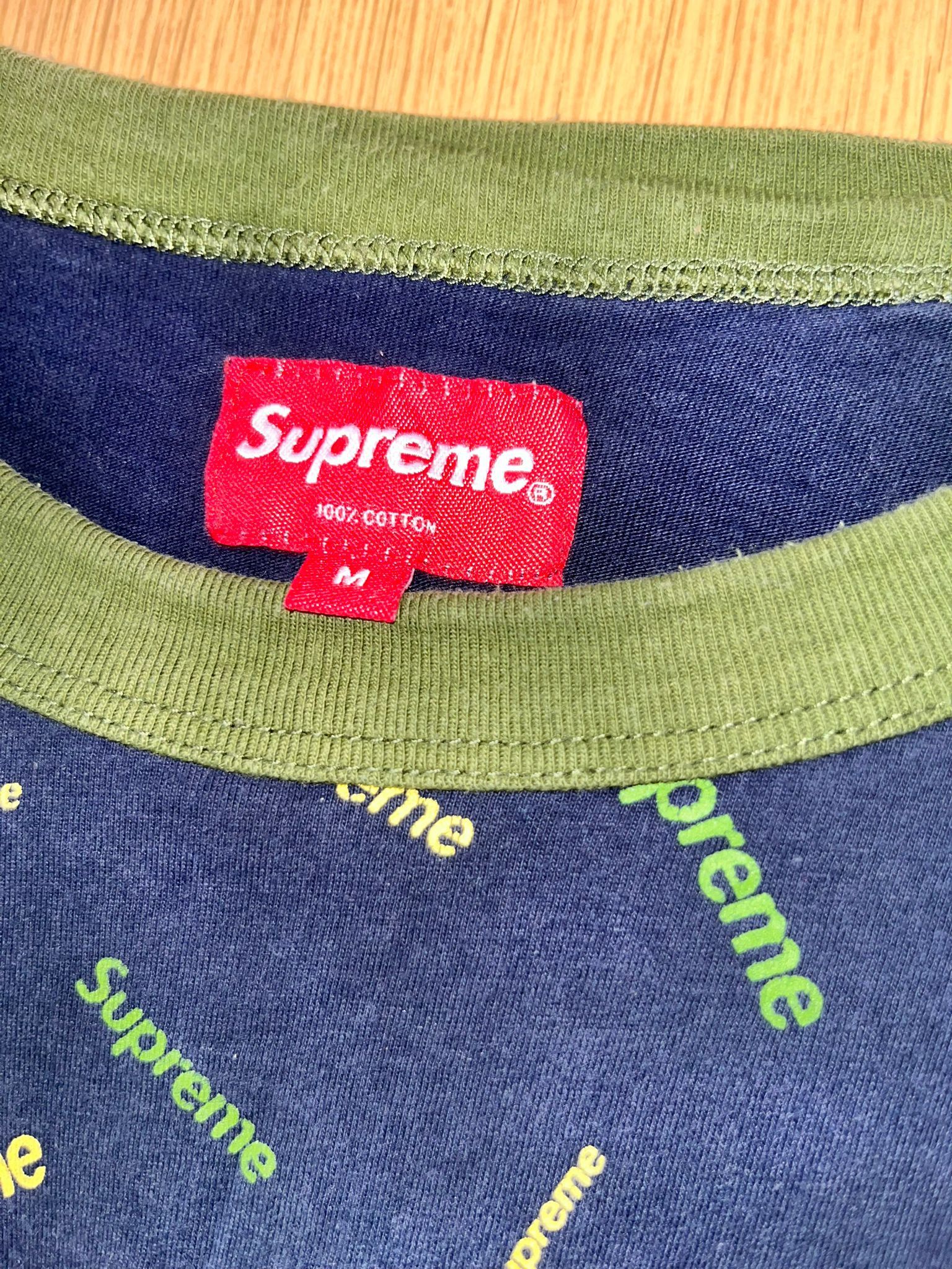 Supreme Supreme All Over Logo Print Tee Size US M / EU 48-50 / 2 - 2 Thumbnail