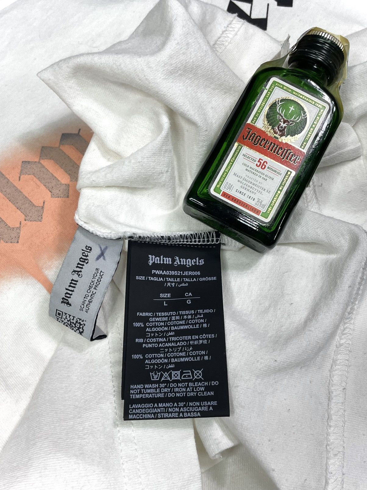 Palm Angels Palm Angels Miami Spray Logo T-Shirt – White – Size L Size US L / EU 52-54 / 3 - 10 Thumbnail