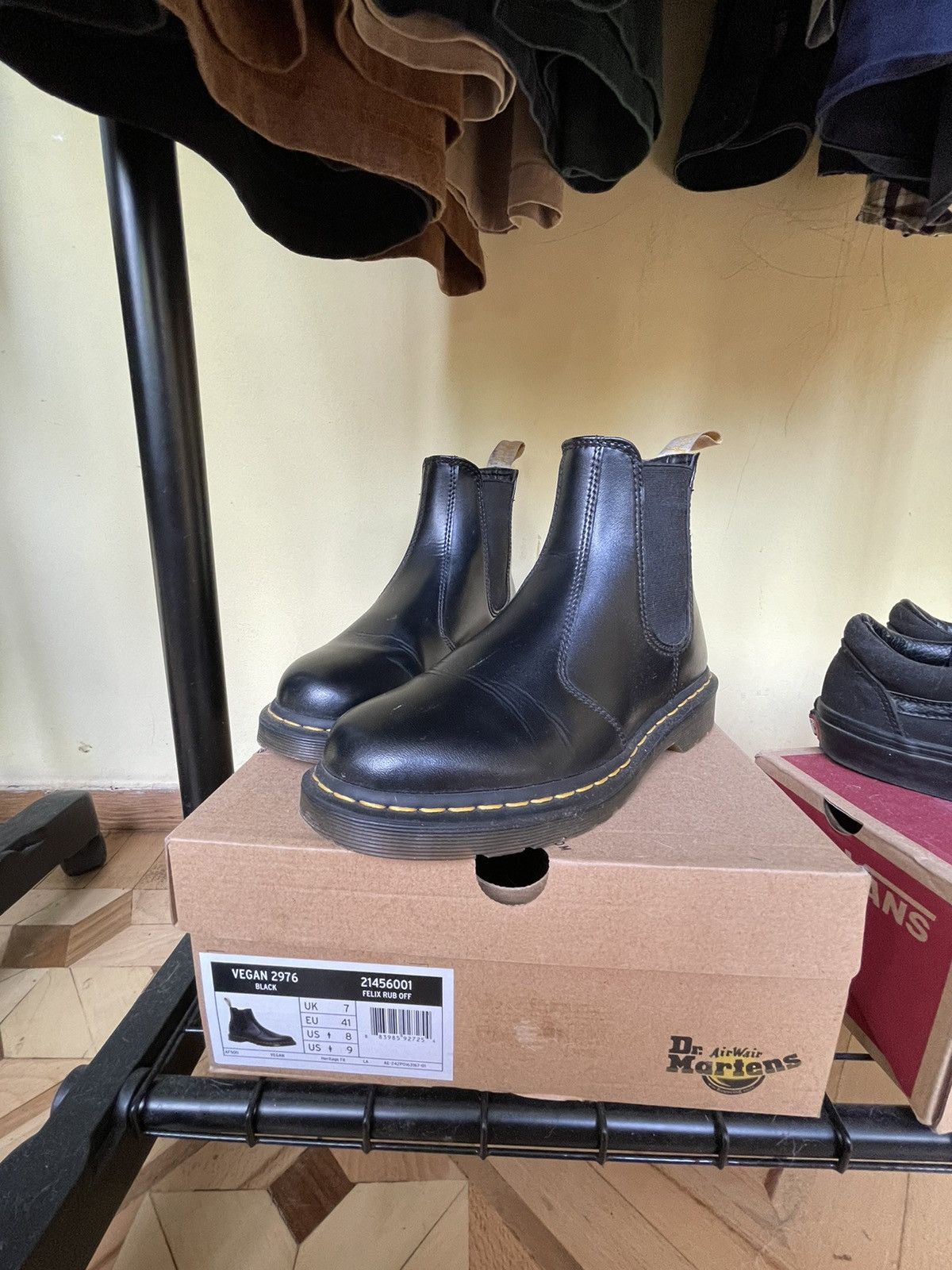 image of Dr Martens Vegan 2976 Felix Chelsea Boots in Black, Men's (Size 8)