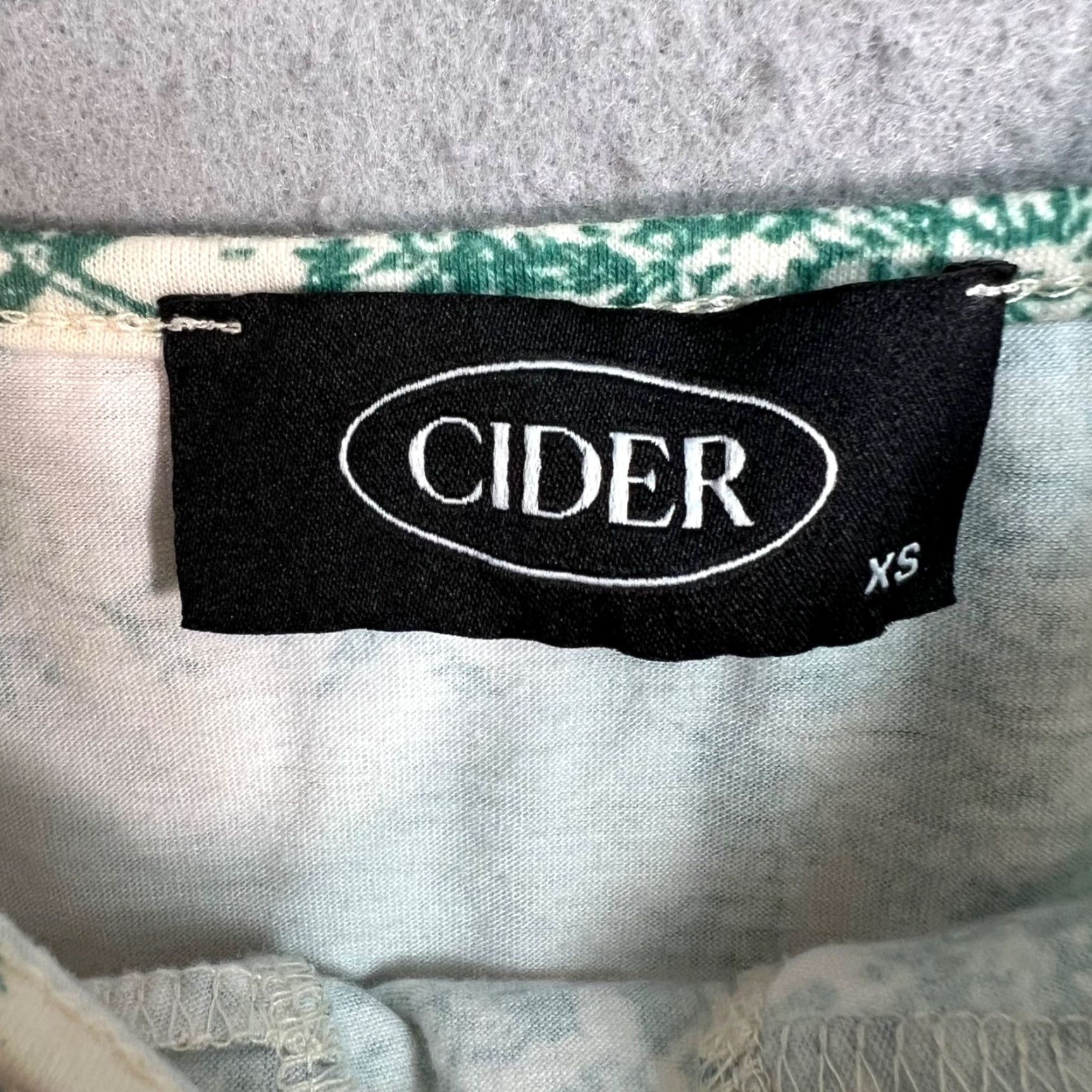 Cider Cider Bodysuit Shirt Womens XS Toile Print Adjustable Straps Green 90s Vintage Graphic Print Bodysuit Womens XS Green Size XS / US 0-2 / IT 36-38 - 3 Thumbnail