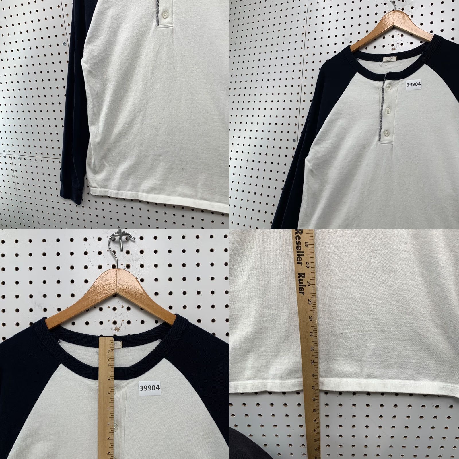 Brandy Melville Brandy Melville John Galt Henley Top Womens One Size White Raglan Long Sleeve Size ONE SIZE - 9 Thumbnail