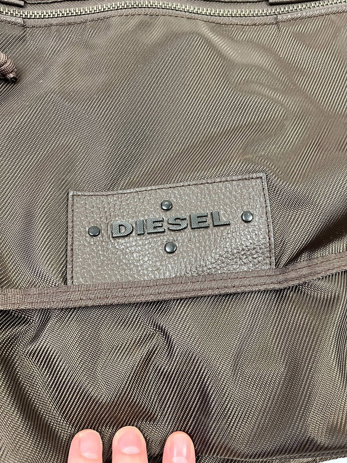 Diesel Brown Messenger Bag Crossbody Shoulder Nylon Y2K ArchiveBag Size ONE SIZE - 2 Thumbnail