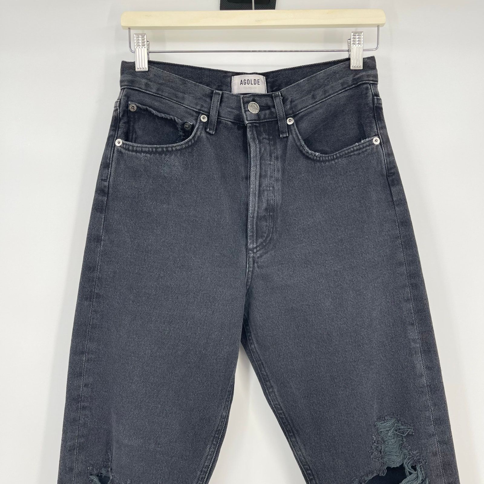 Agolde AGOLDE | 90’s Mid Rise Loose Smokestack Black Jeans 25 Size 25" / US 0 / IT 36 - 7 Thumbnail
