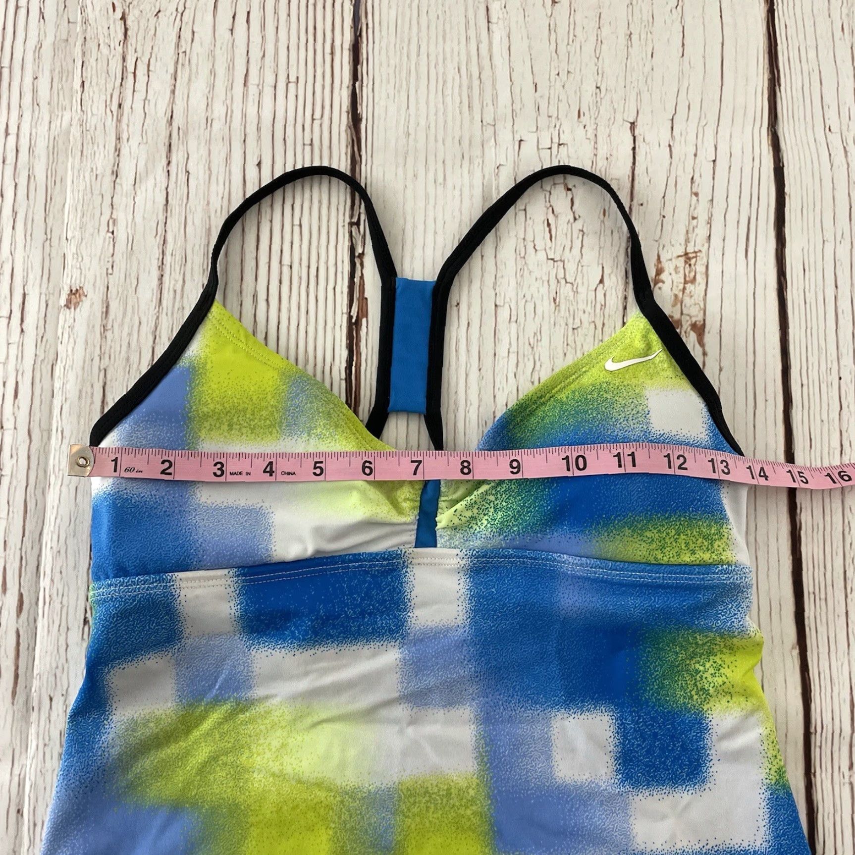 Nike Nike Racer Back Padded Swimsuit Top Women's 8 Blue Green Nike Racer Back Top Womens 8 Blue Green Size M / US 6-8 / IT 42-44 - 4 Thumbnail