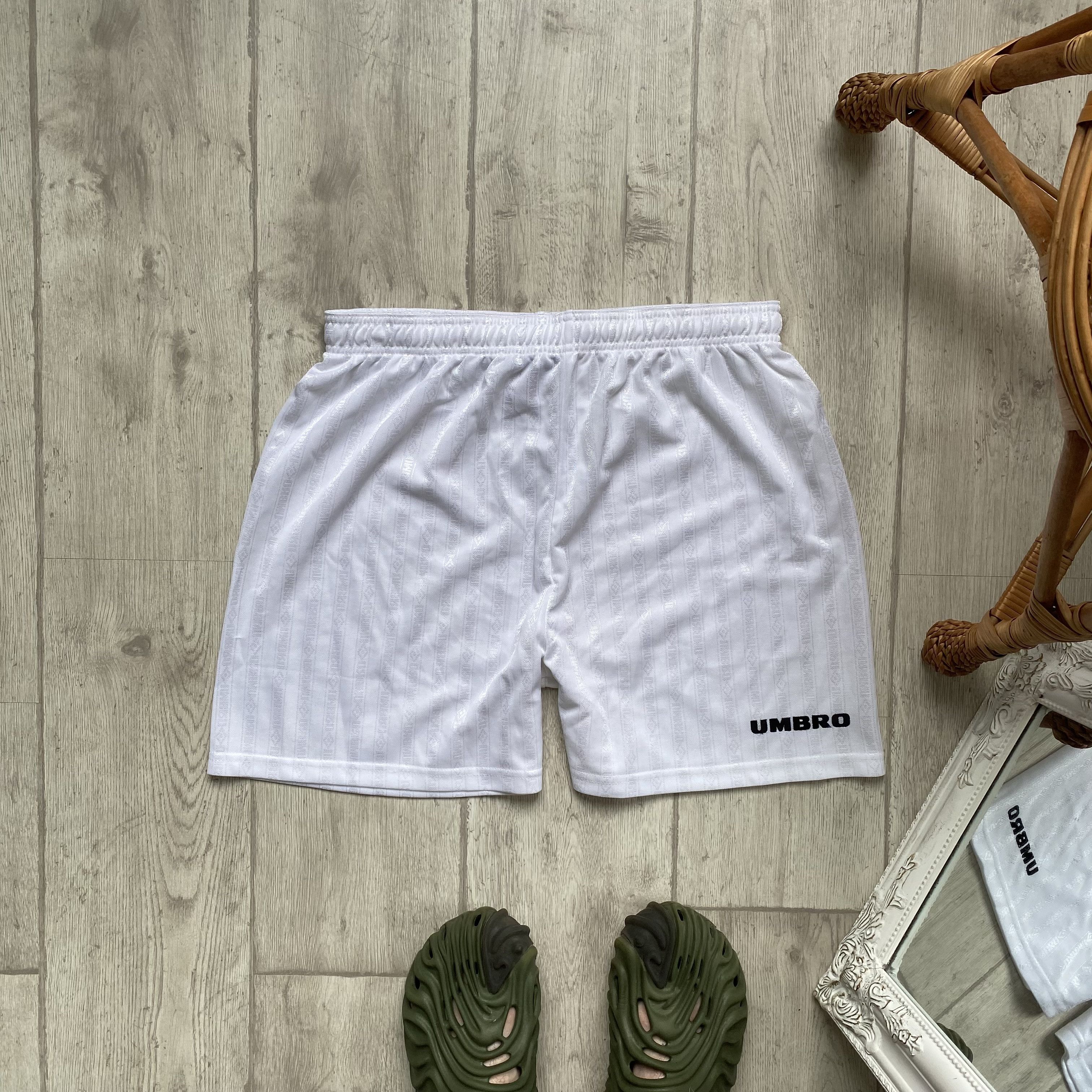 Umbro Vintage 90s Umbro Jersey Short Training monogram Size US 36 / EU 52 - 1 Thumbnail