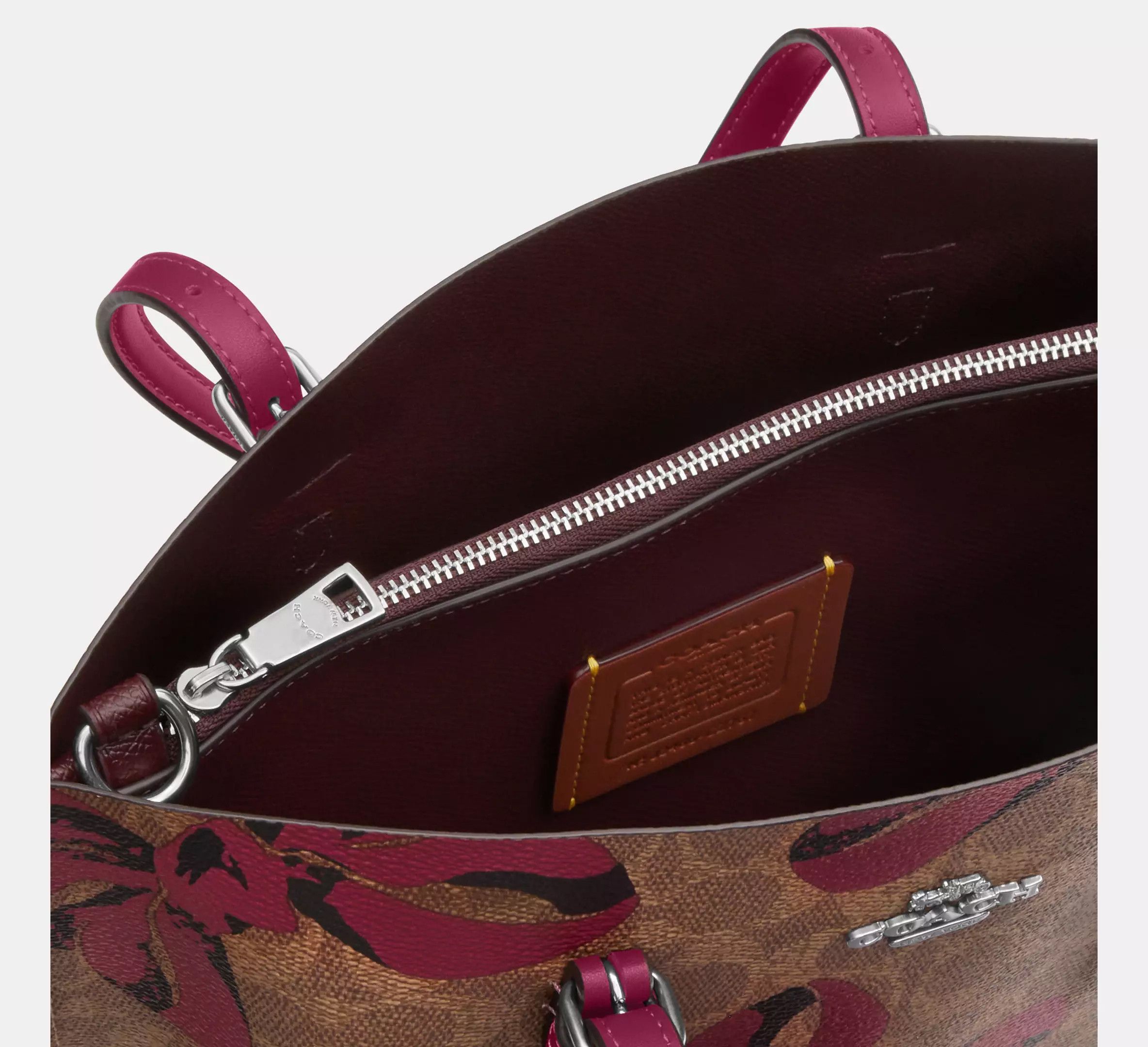 Coach Mollie Tote Bag 25 In Signature Canvas With Bow Print CZ767 Size ONE SIZE - 4 Thumbnail